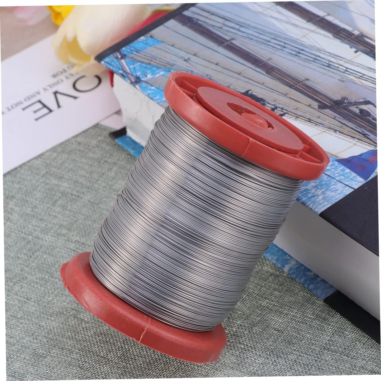 Holibanna 500G Stainless Steel Wire for Beekeeping Durable Wire for Hive Frames for Honey Frame Assembly and Wax Foundation Selection