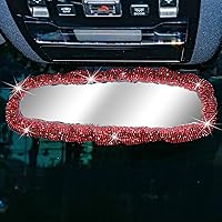 Vista 5 de LivTee Bling - Funda para espejo retrovisor de automóvil, cubierta elástica de felpa para espejo retrovisor de automóvil, accesorios interiores