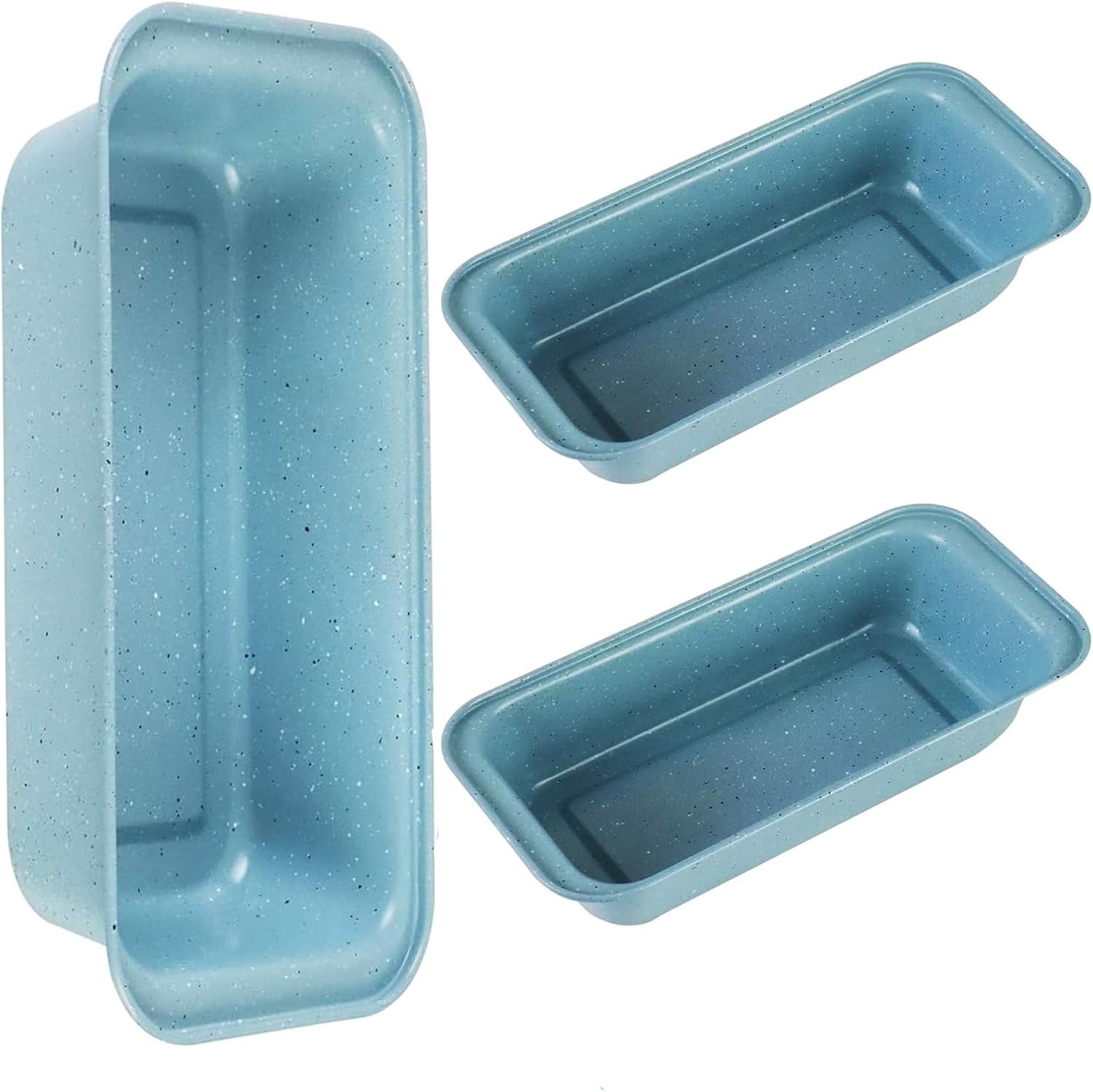 3-Piece Nonstick Loaf Pan, 9x5 Inch Carbon Steel Bread Pans for Baking Homemade Cakes & Sourdough, 450°F Oven Safe Professional Bakeware for Easy Release & Cleaning