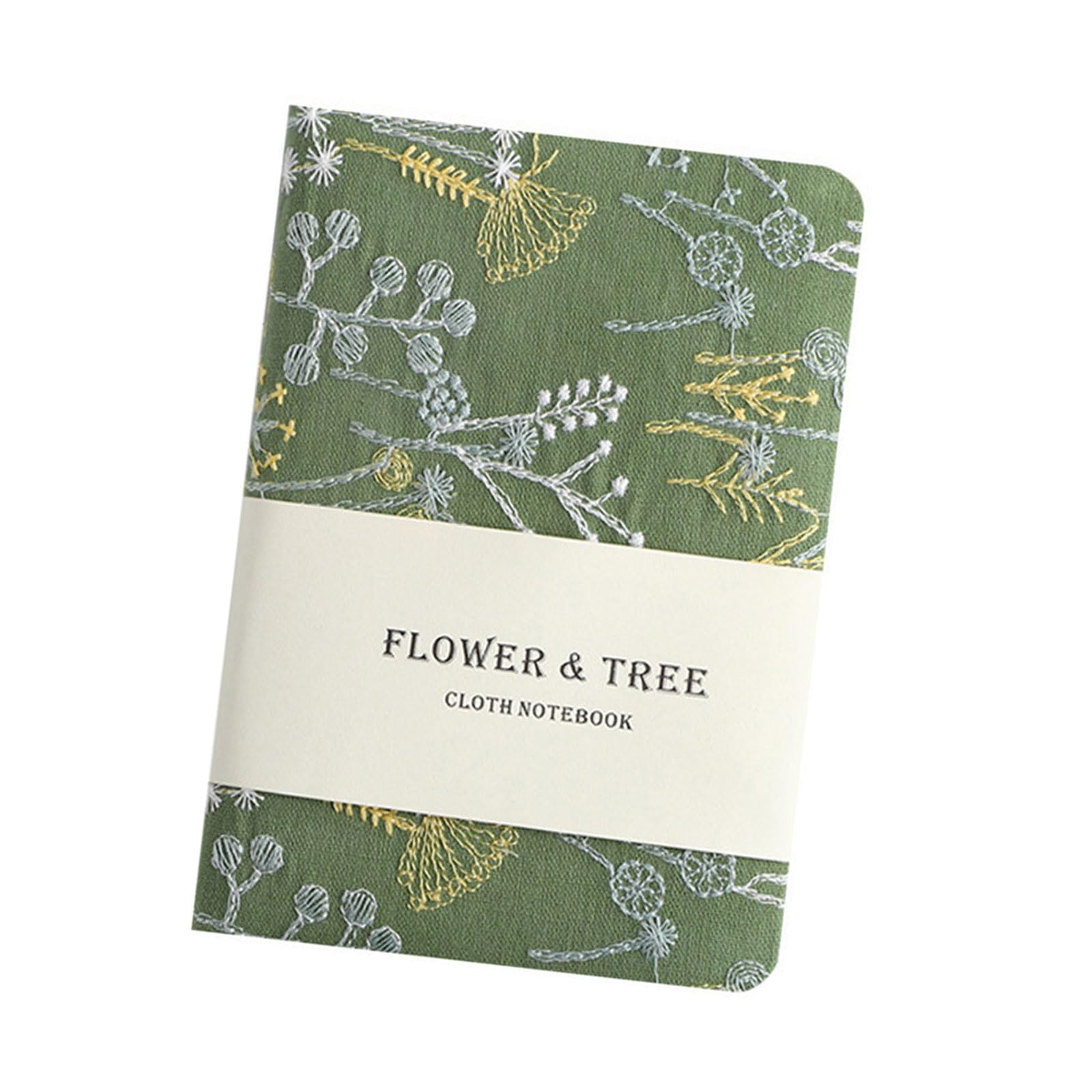 Maxtonser Embroidered Notebook 256 Pages College Ruled Small Journal Notebook for Women Writing Hardcover Journal Notepads
