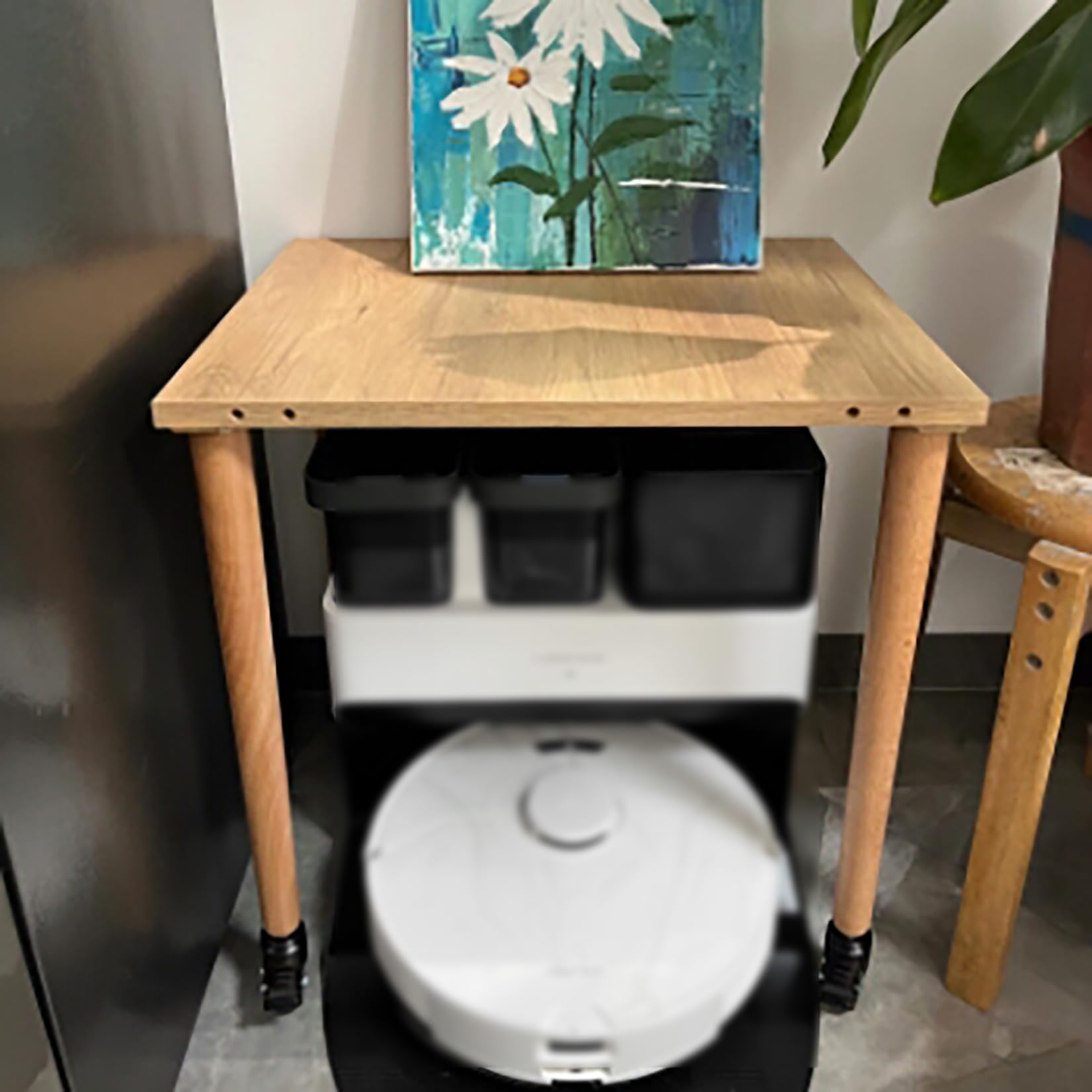 Patas de Muebles de Madera con Ruedas, 4 Piezas Patas Cónicas Patas De Mesa Patas de Escritorio,para Armario Sofá Comedor Soporte de TV
