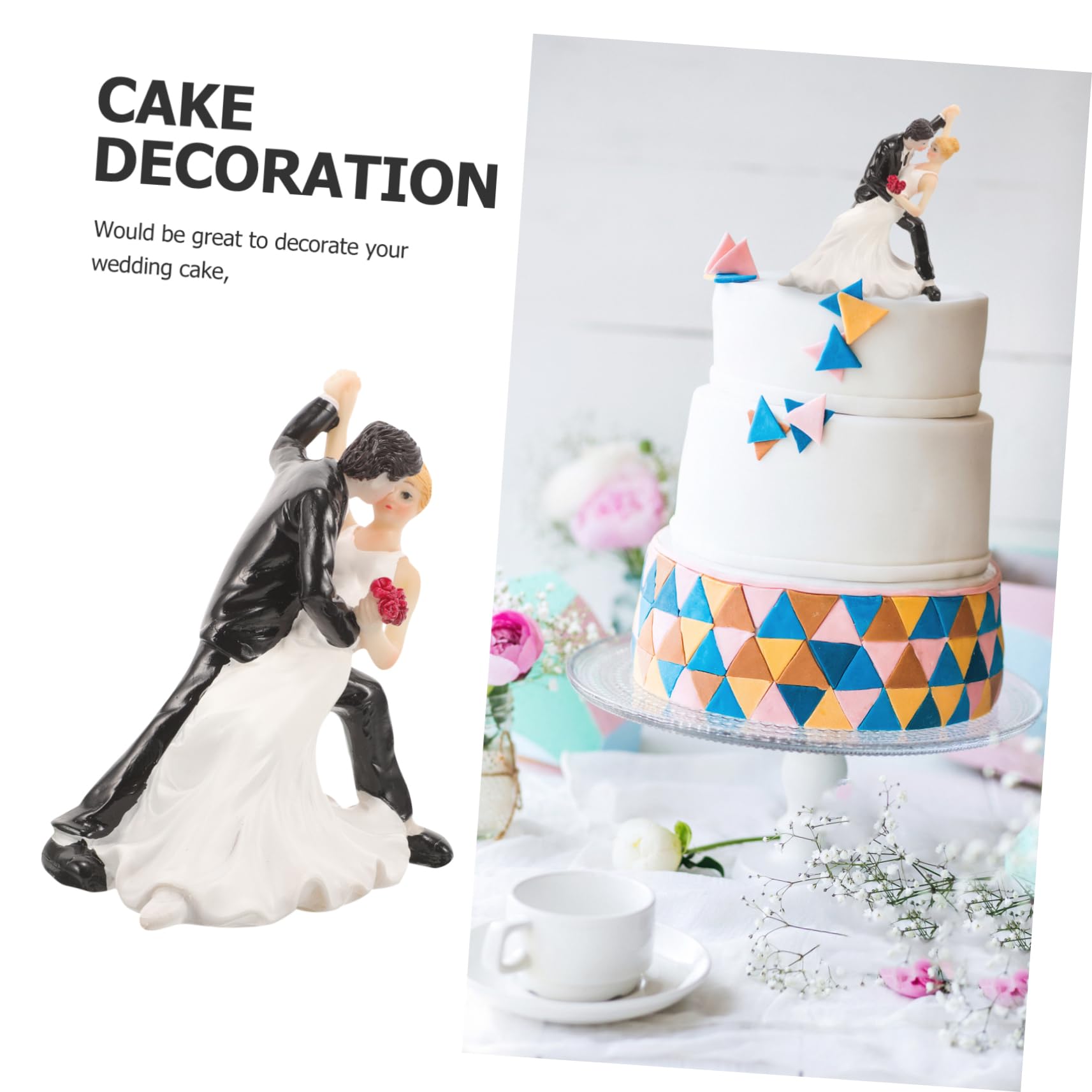 BESPORTBLE 2 Pezzi Cake Topper Sposini per Decorazione Torte Nuziali Leggero e per Matrimoni e Design e Finitura