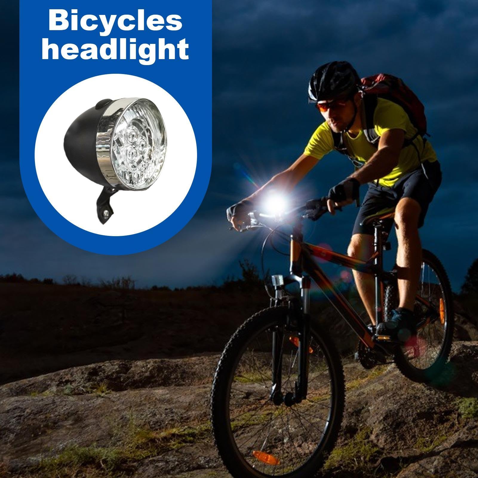 Fanale anteriore per bicicletta, 3 LED, impermeabile, di sicurezza, super luminosa, per guida notturna, per adulti, uomini, donne, ragazzi, ragazze e scooter