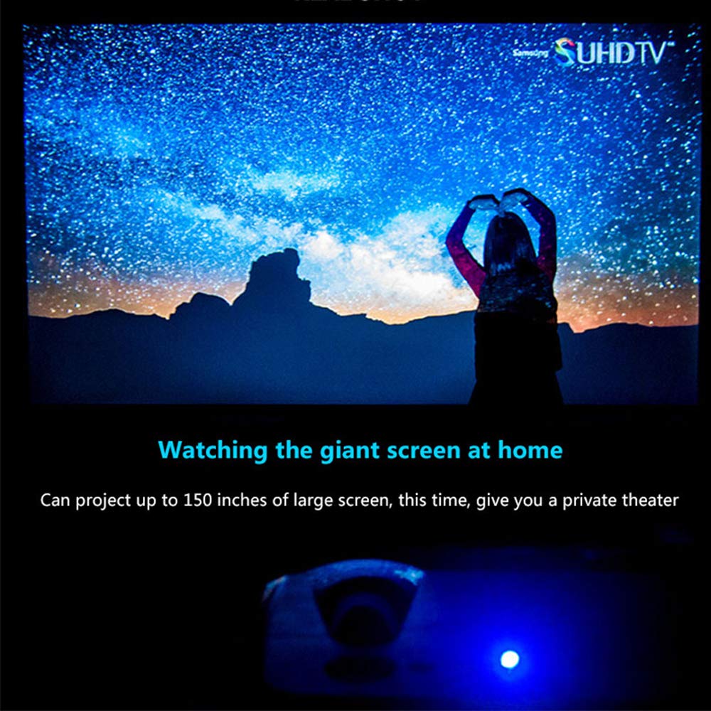 Yanghao Proiettore Full HD 200" 5000: 1 di Contrasto 1920 * 1200 Risoluzione 4000 Video proiettore di Lumen LED per la casa e L'Ufficio ntertainment Cinema