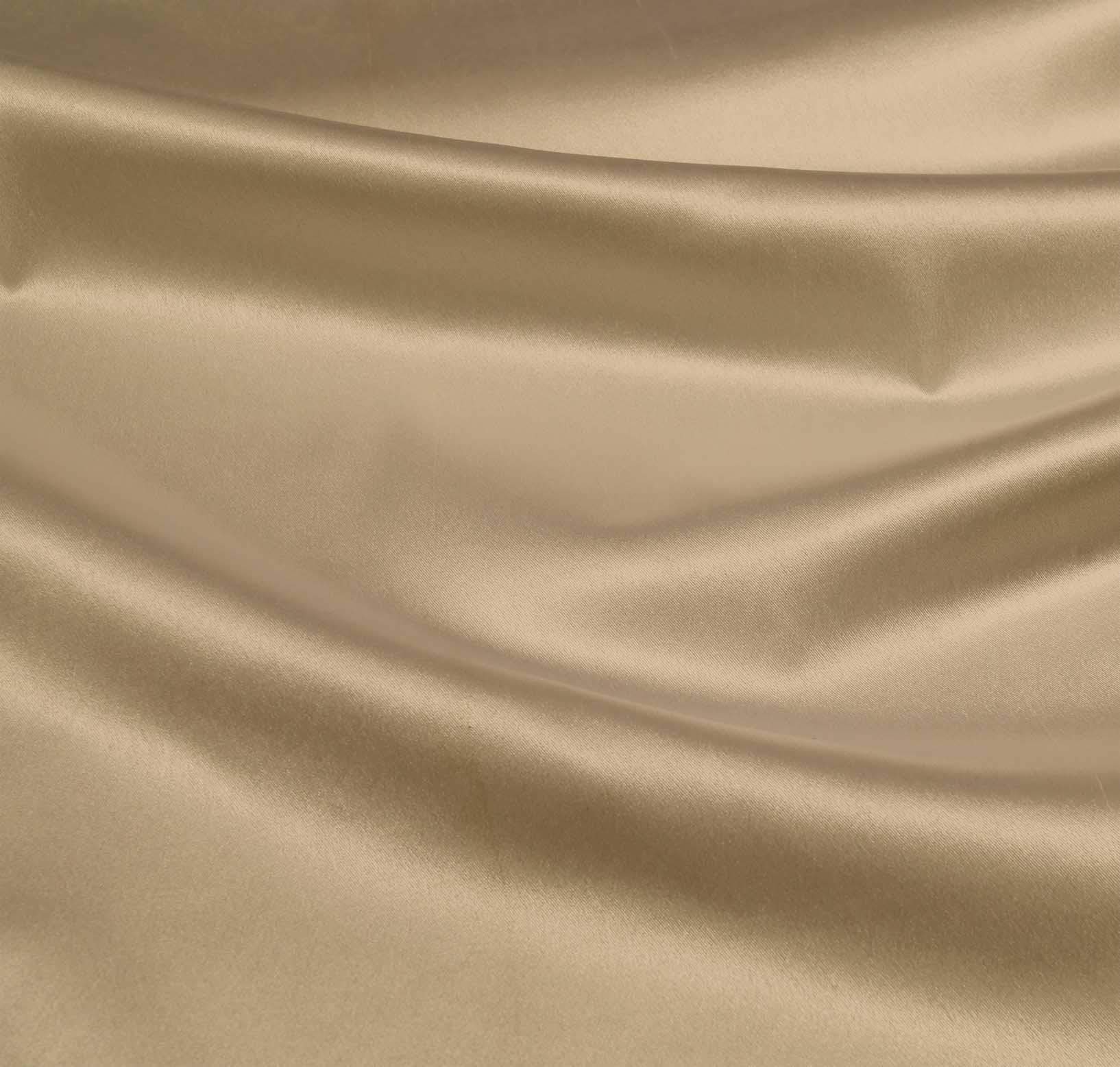 Soimoi Dress Polyester Satin Fabric Beige Solid Fabric By The Meter 42 Inch Wide