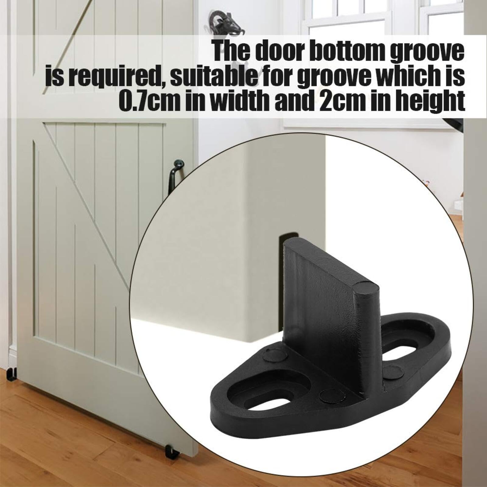 Generic Sliding Door Guide, Floor Guide, Pack of 3, Adjustable, Black - Image 2