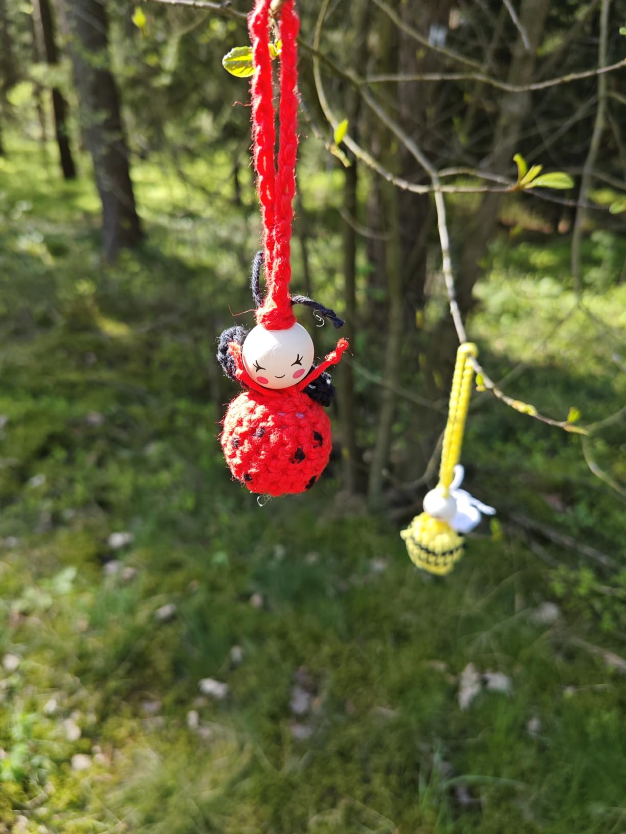60 Stück Holzperlen Mit Gesicht – 20 Mm, Mit 10 M Hanfseil, Für DIY Schmuck & Dekoration