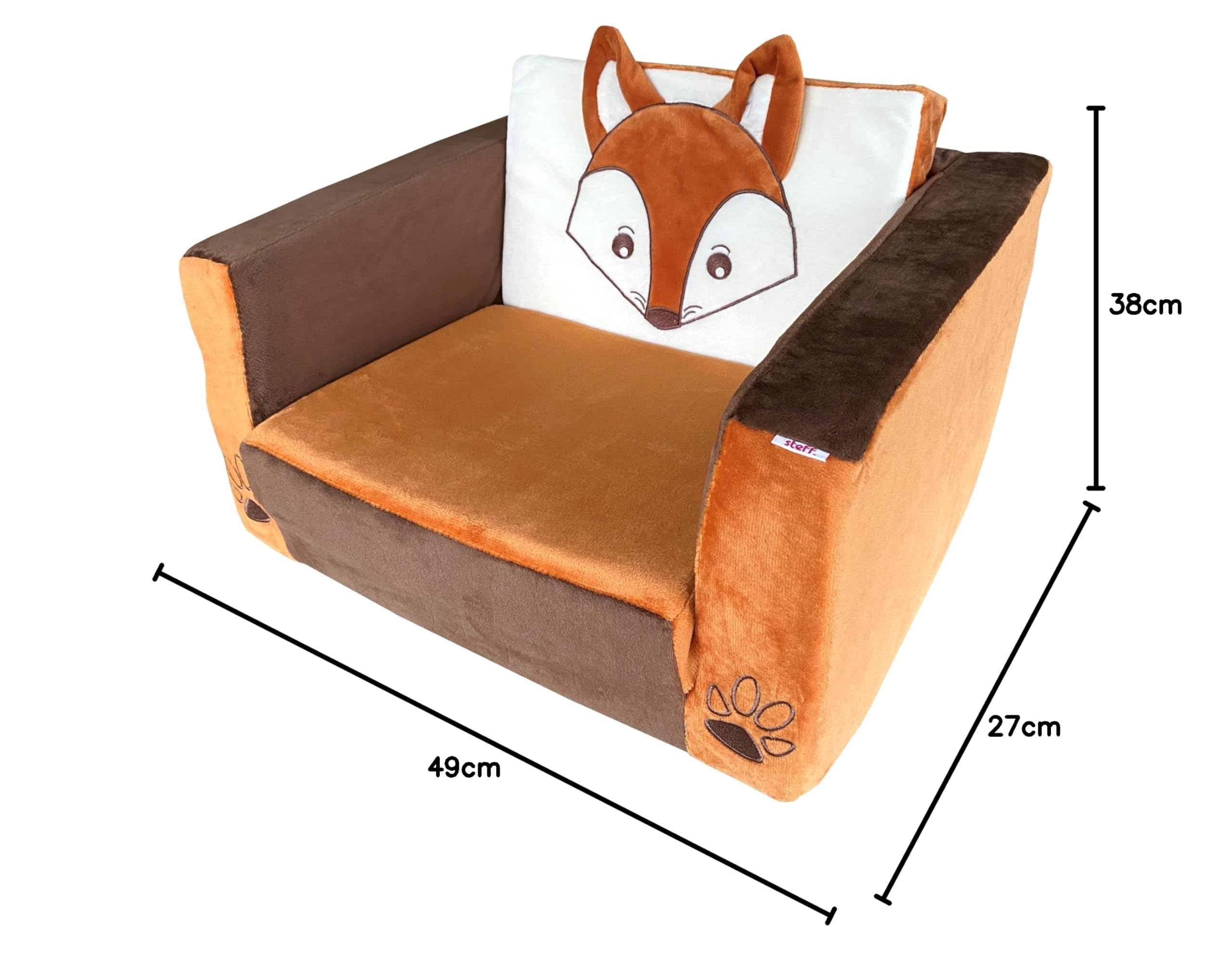 Steff - Renard - Fauteuil dépliable en lit 1-3 Ans