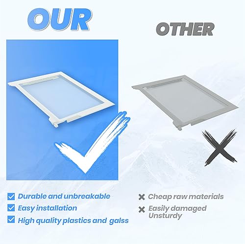 Miniatura 7 de Kojem W10276341 - Estante de vidrio para refrigerador compatible con Whirlpool Kenmore Refrigerador Reemplazo para AP6018409 W10276341 1566982