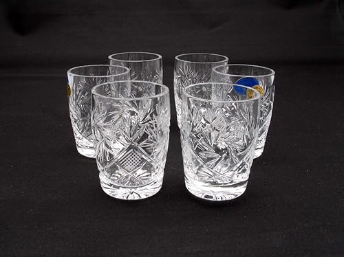 Miniatura 2 de Juego de 6 vasos de chupito de cristal de corte ruso de 1.7 fl oz hechos a mano