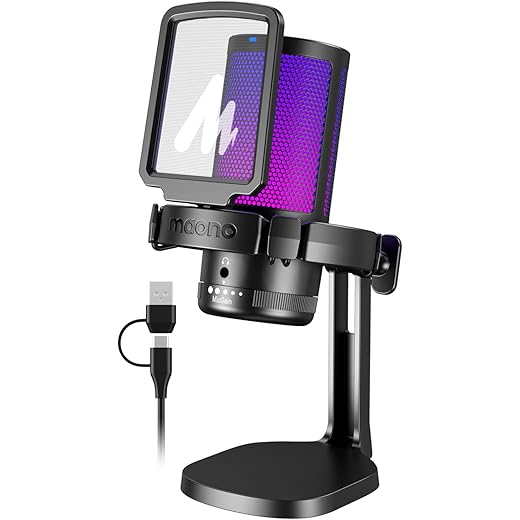 MAONO RGB Gaming Mic USB