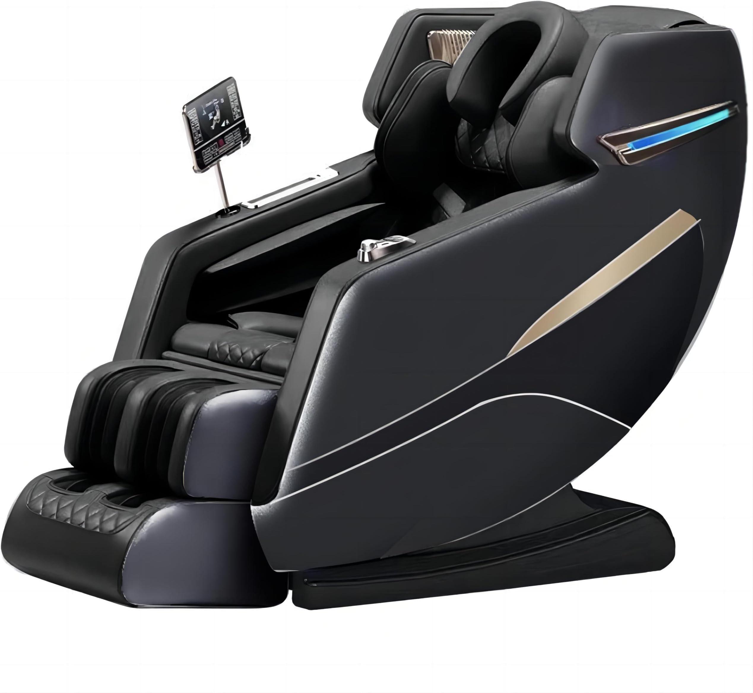 AWD Massage Chair Full Body Massage, Chair with 5 Auto Programms Zero Gravity Back and Waist Heat Full Body Massage Seat Hip Massage Bluetooth Speaker Air Bags Head To Toe Massage. (Black)