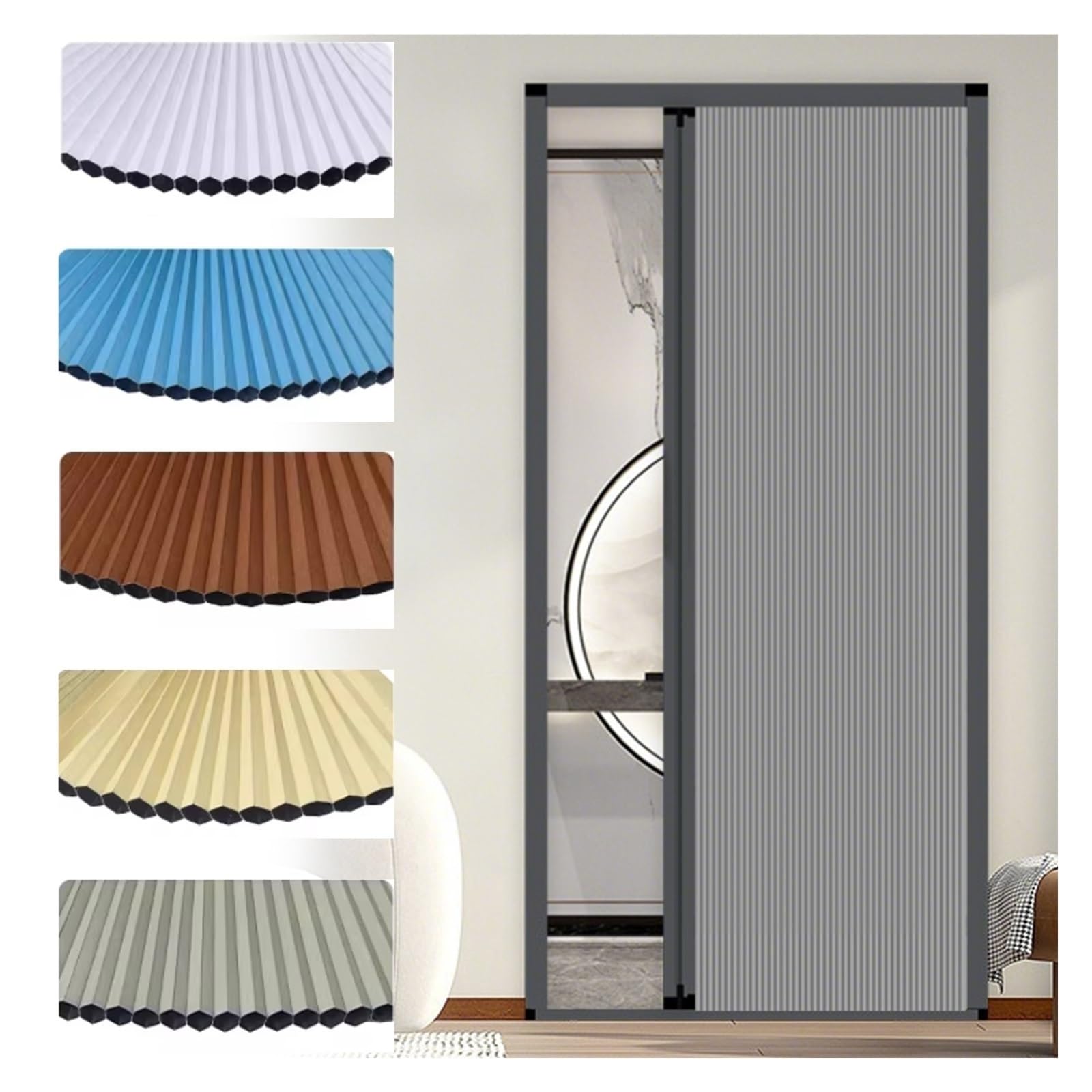 Porte Accordéon Interieur Sur Mesure Avec Cadre/serrure, Hauteur 80 100 120 180 193 195 202 205 210 220 Cm, Portes Pliantes D'intérieur Pour Cuisine/Salon Ou Balcon
