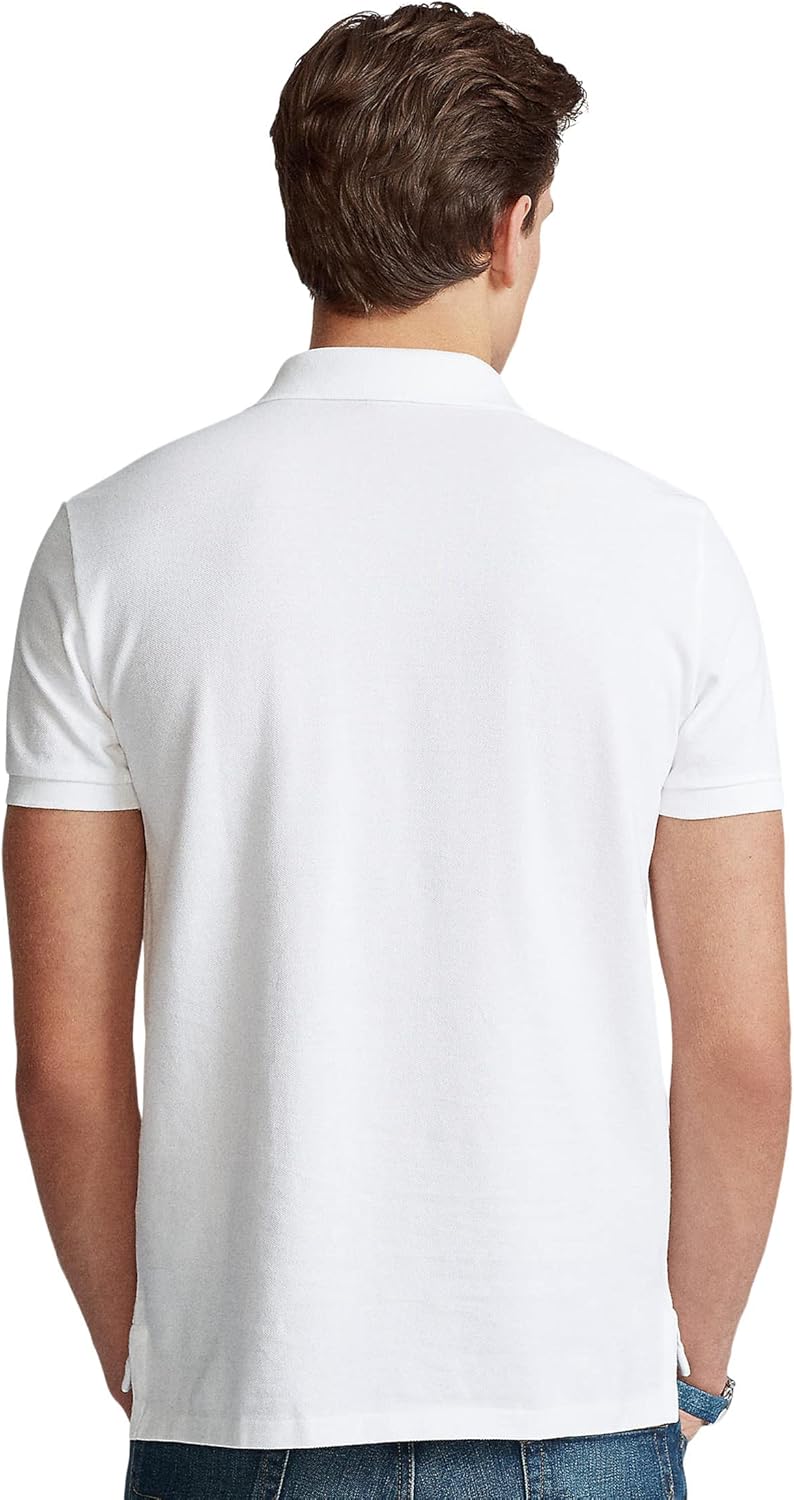 POLO RALPH LAUREN Mens Custom Slim Fit Soft Interlock Cotton Three Button Polo Shirt,