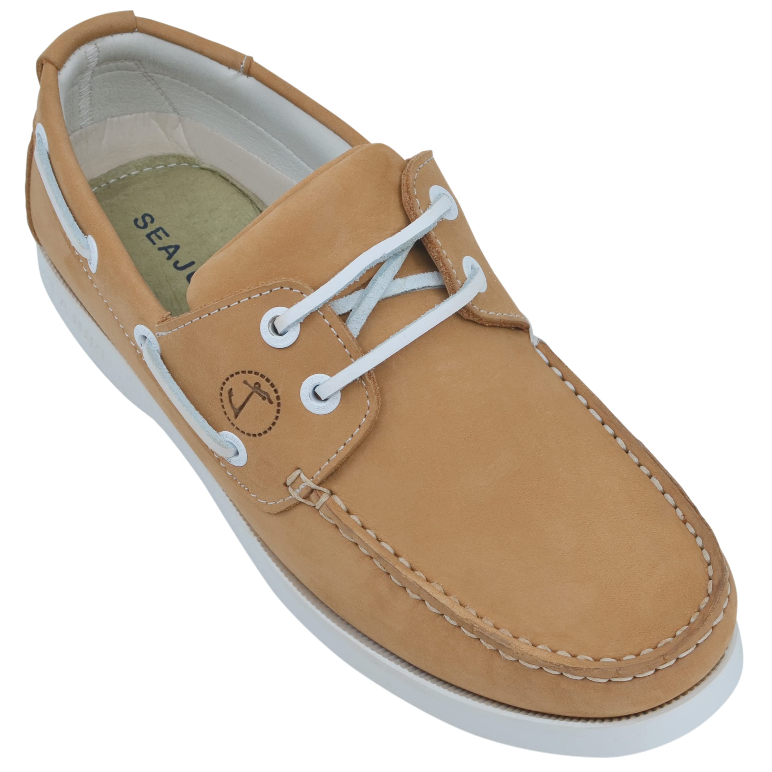 Seajure Scarpe da Barca da Donna Noordhoek in Pelle Nabuk Camel
