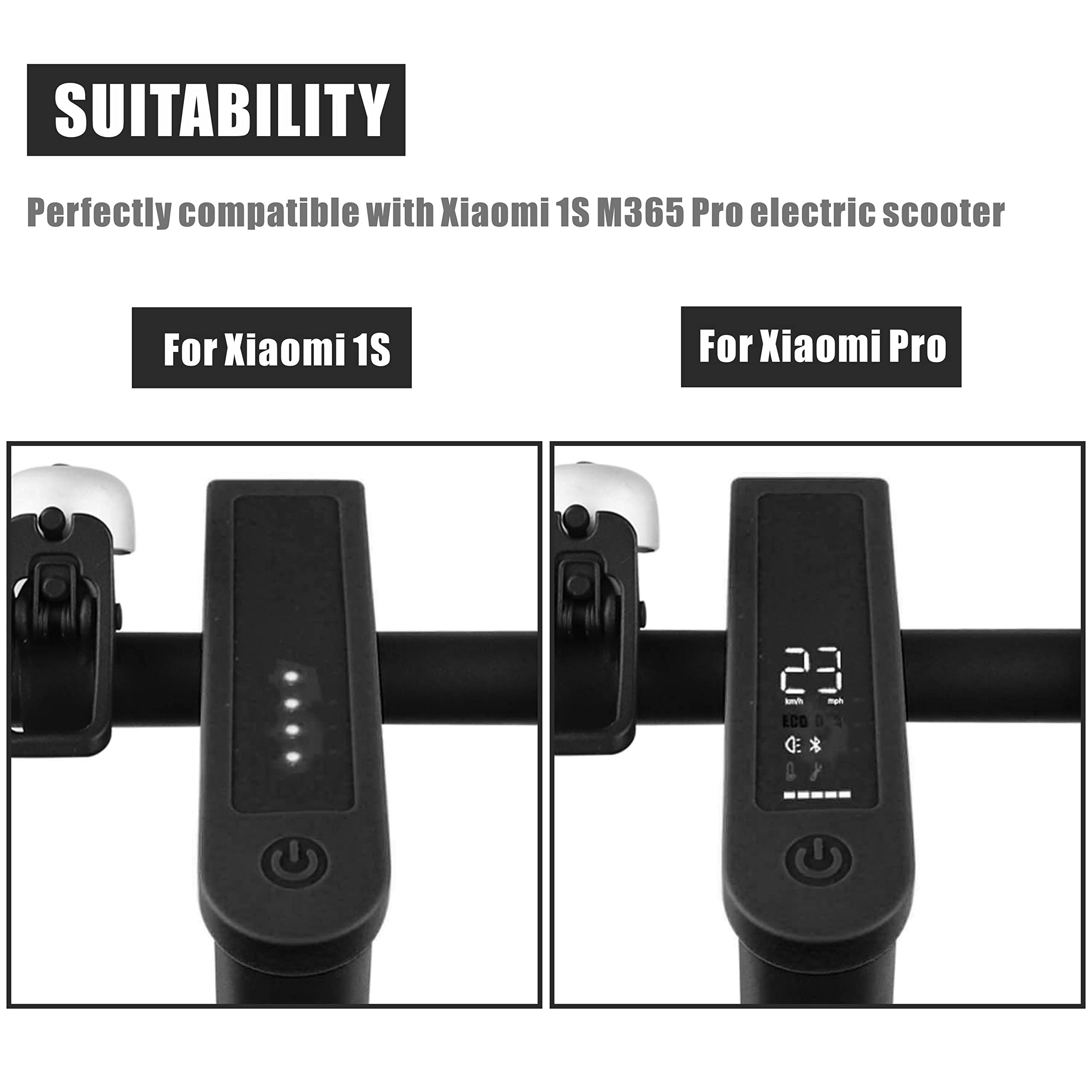 Housse De Protection En Silicone Pour Tableau De Bord De Scooter Xiaomi M365 Pro - Étanche, Anti-poussière - Noir - Dimensions 5,4x1,5x0,39 Pouces