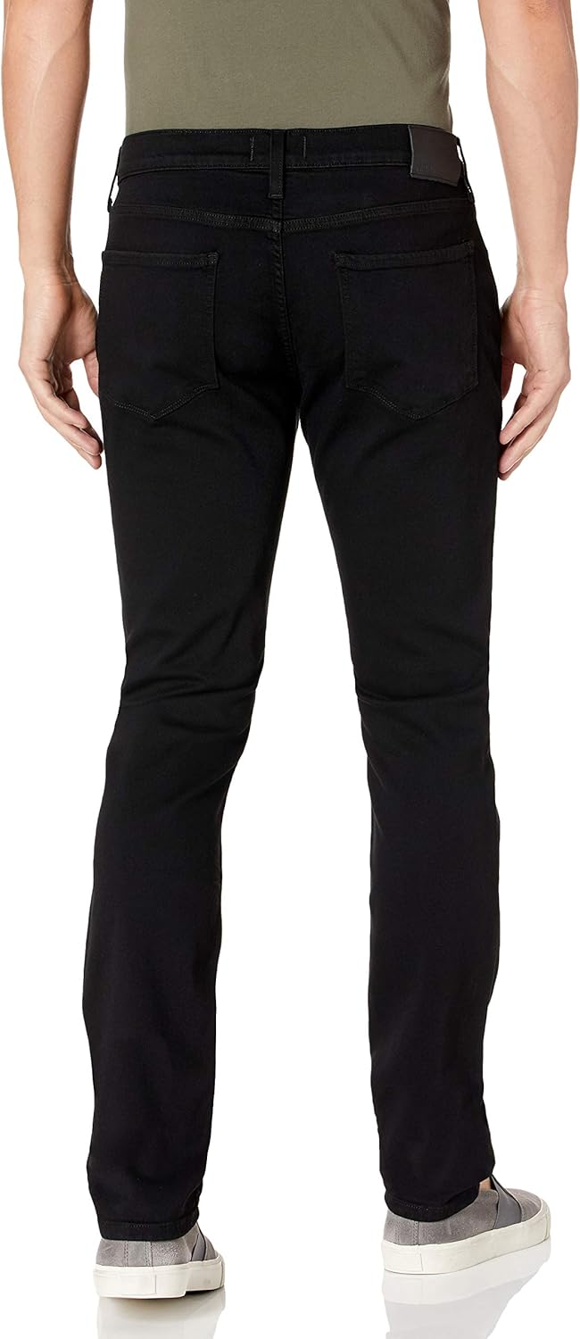 PAIGE Men's Federal Transcend Slim Straight Fit Jean, Black Shadow, 28