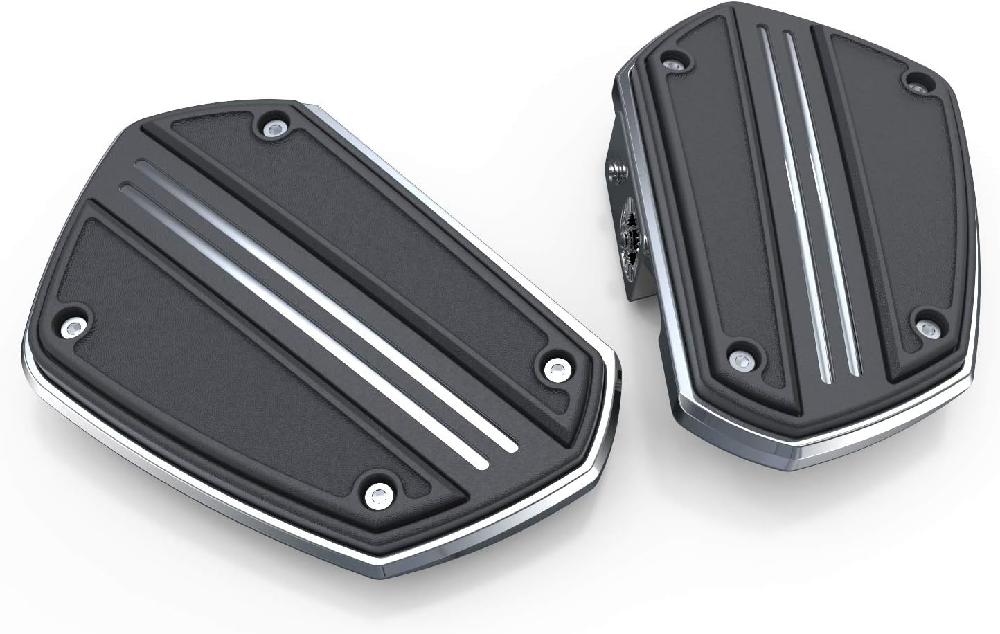 Goldstrike Twin Rail Floorboards without Driver Adapter (pair) (chrome) for Gold Wing