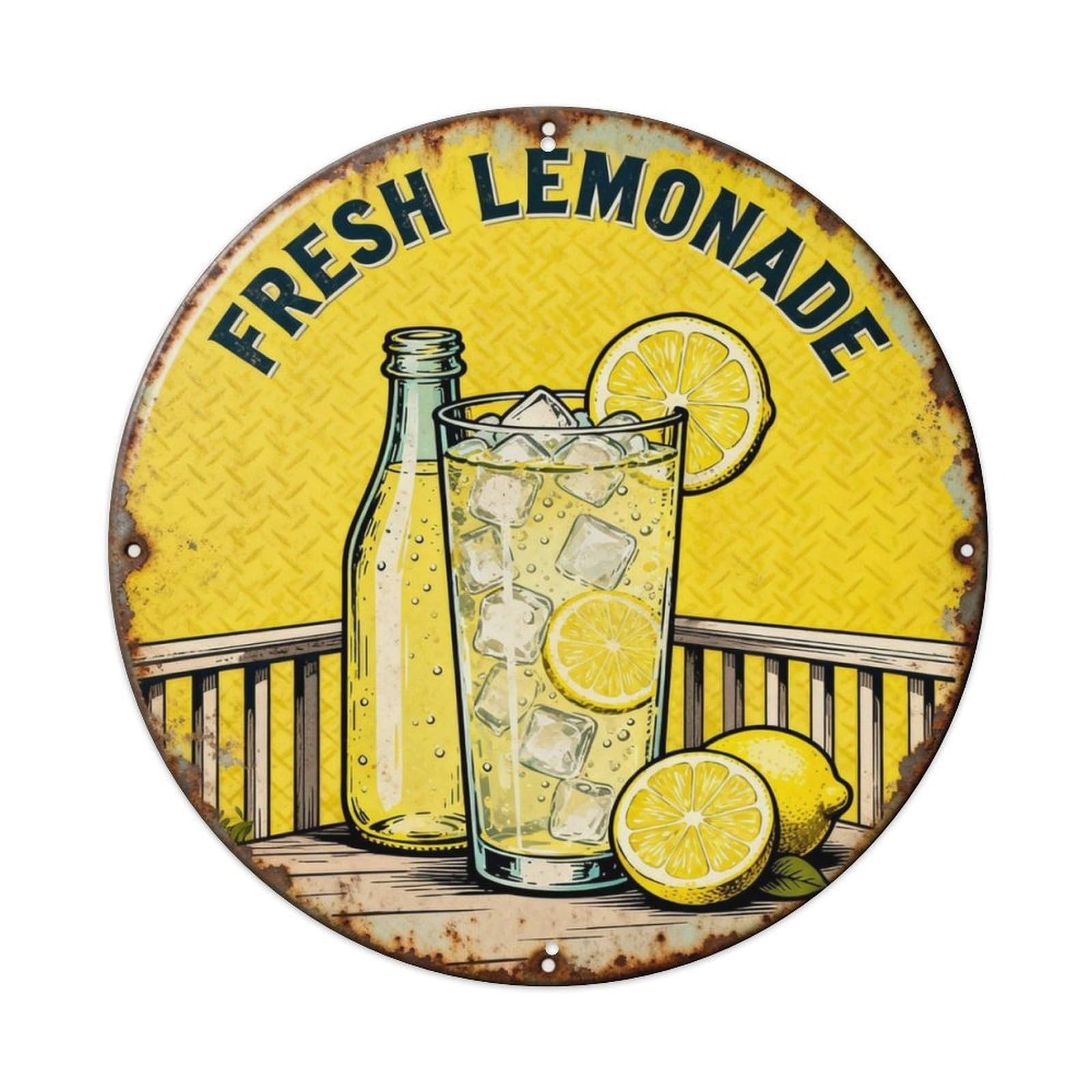 FRESH LEMONADE Metal Tin Sign Plaque