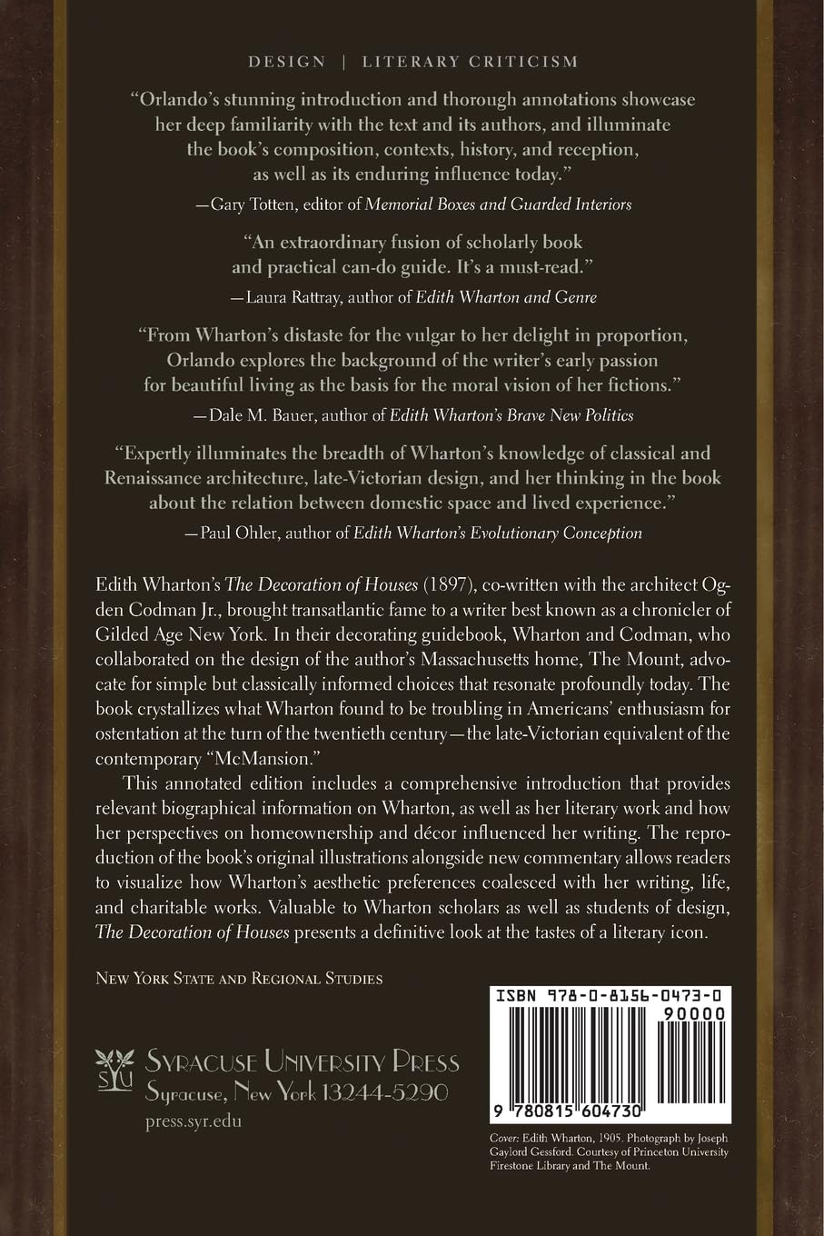 The Decoration of Houses (New York State Series)      Paperback – October 18, 2024