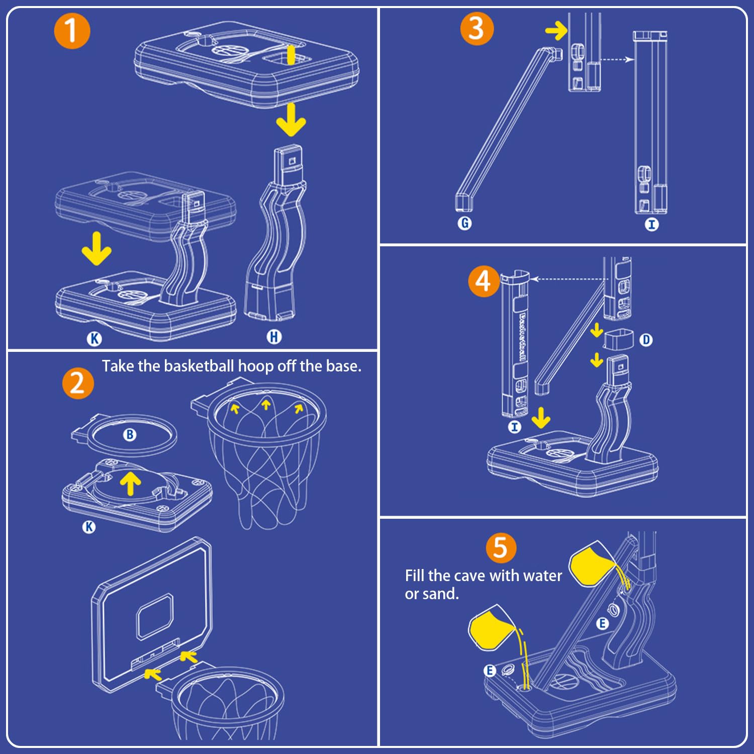 Canasta Baloncesto Infantil,aro de para Interiores y Exteriores con Soporte,Altura Ajustable,Canasta de Baloncesto para Juguetes de habitación para niños de 3 a 8 años