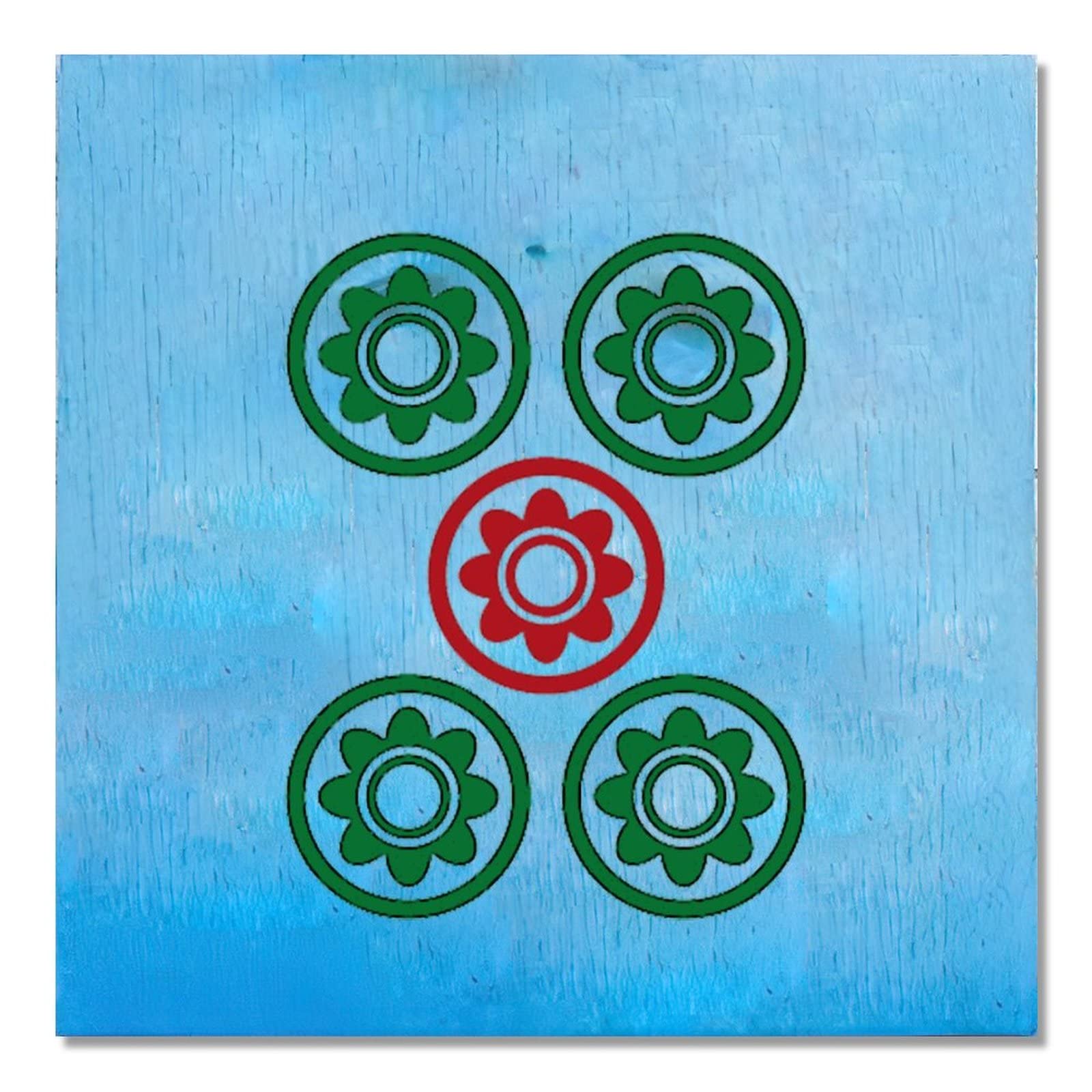 Panneau mural Mahjong 40 x 40 cm résistant aux intempéries