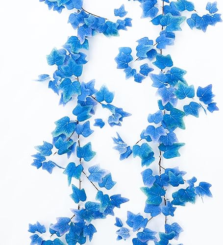 Mizii Guirnalda de hiedra artificial de 2 hebras de 79 pulgadas con hojas verdes de seda, plantas colgantes de imitación para decoración de