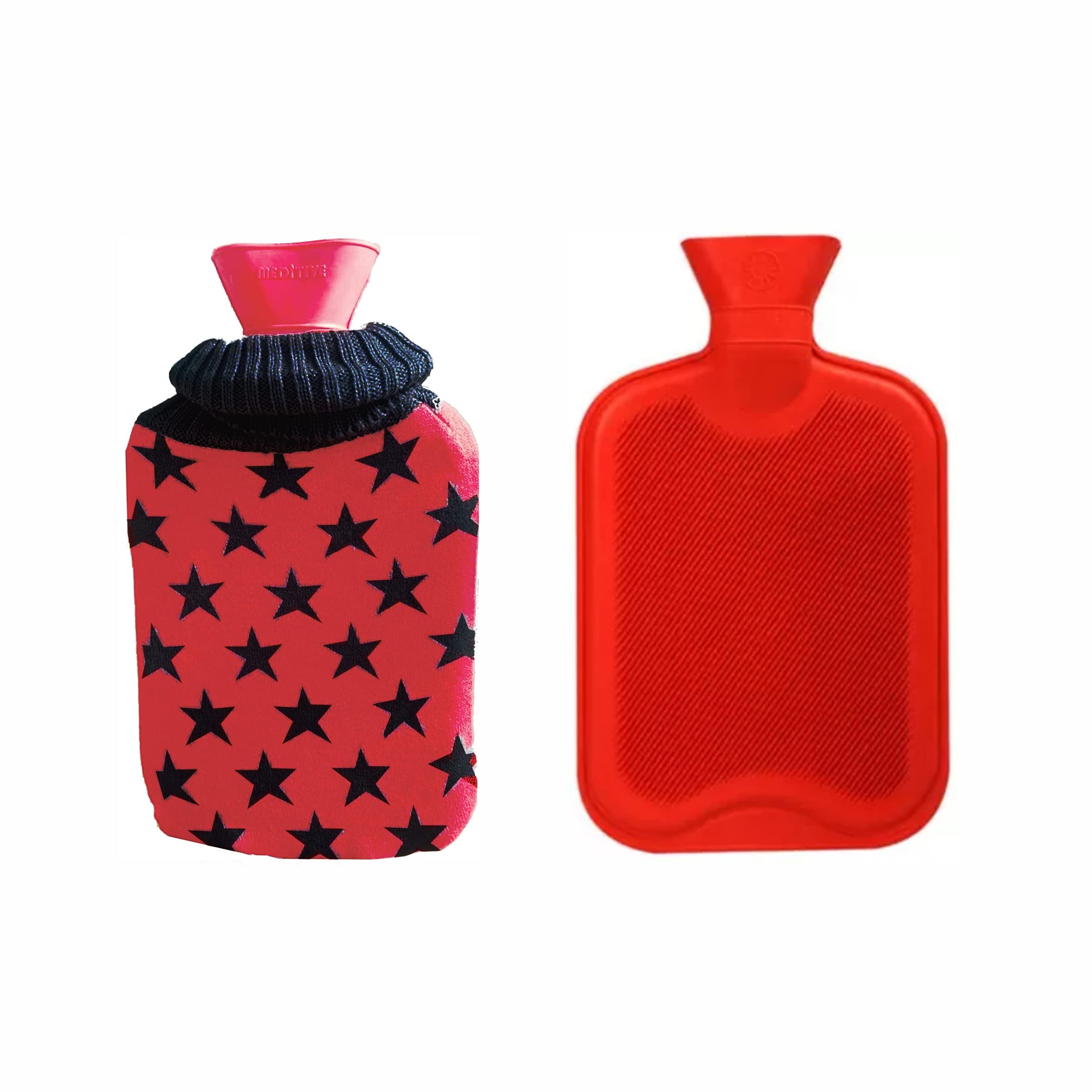 MEDITIVE Rubber Hot water bag/Hot water bottle for Body Pain Relief with Woolen Cloth Cover (Qty: 1 Pcs) (B0816HM38W) Amazon Price History, Amazon Price Tracker