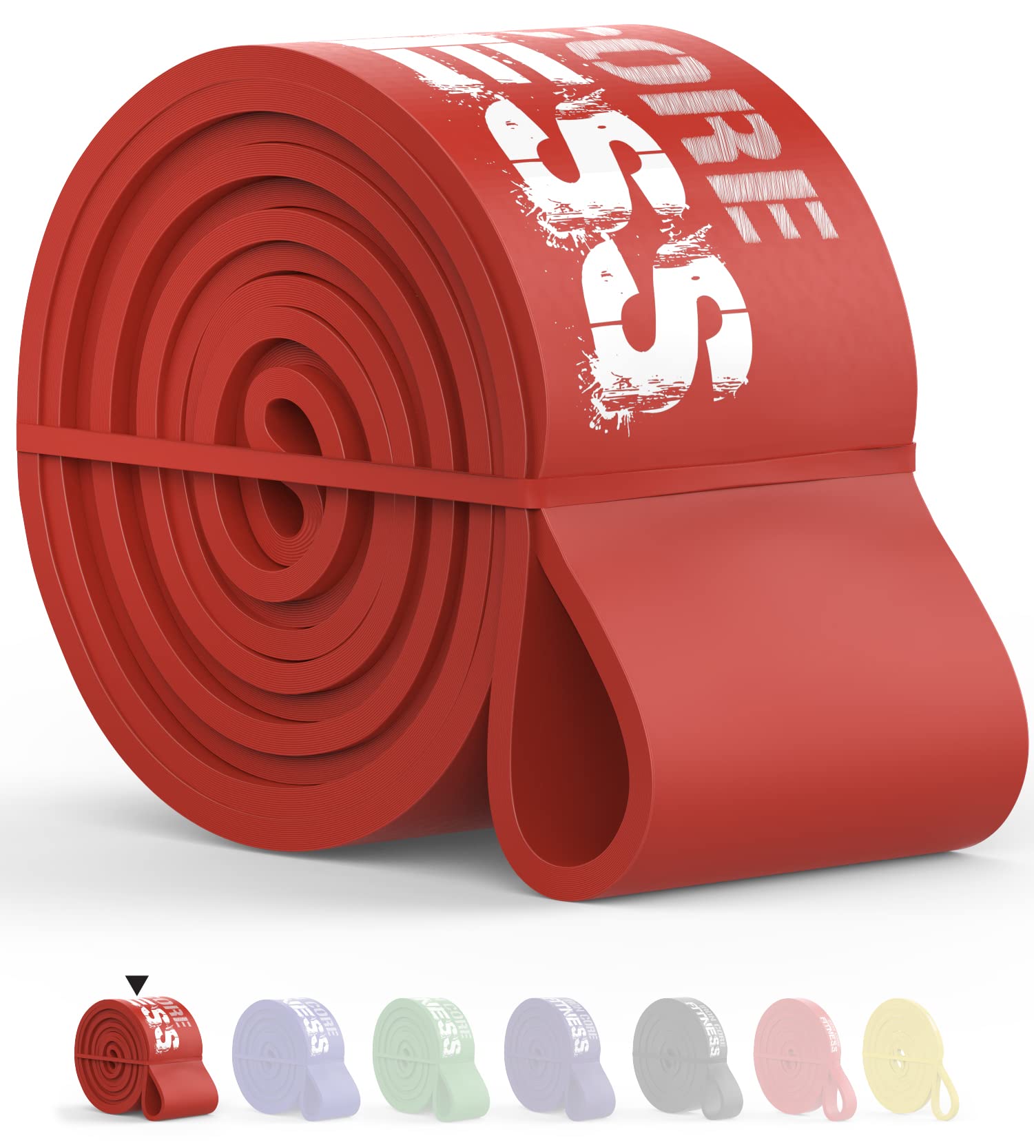 Pull Up Assistance Resistance Bands - Long Loop Power Bands for Men and Women - Strength Power Flexibility Training at Home & Gym - Ebooks & Workout Chart Included by Iron Core Fitness