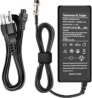 MX350 E100 36W Electric Scooter Battery Charger for Razor E175 E200 E200S E125 E225 E300 E325 E350 E400 E150 E500 PR20 MX400 ZR350 E500S, Pocket Mod, Sports Mod and Dirt Quad 3-Prong Inline-24V 1.5A