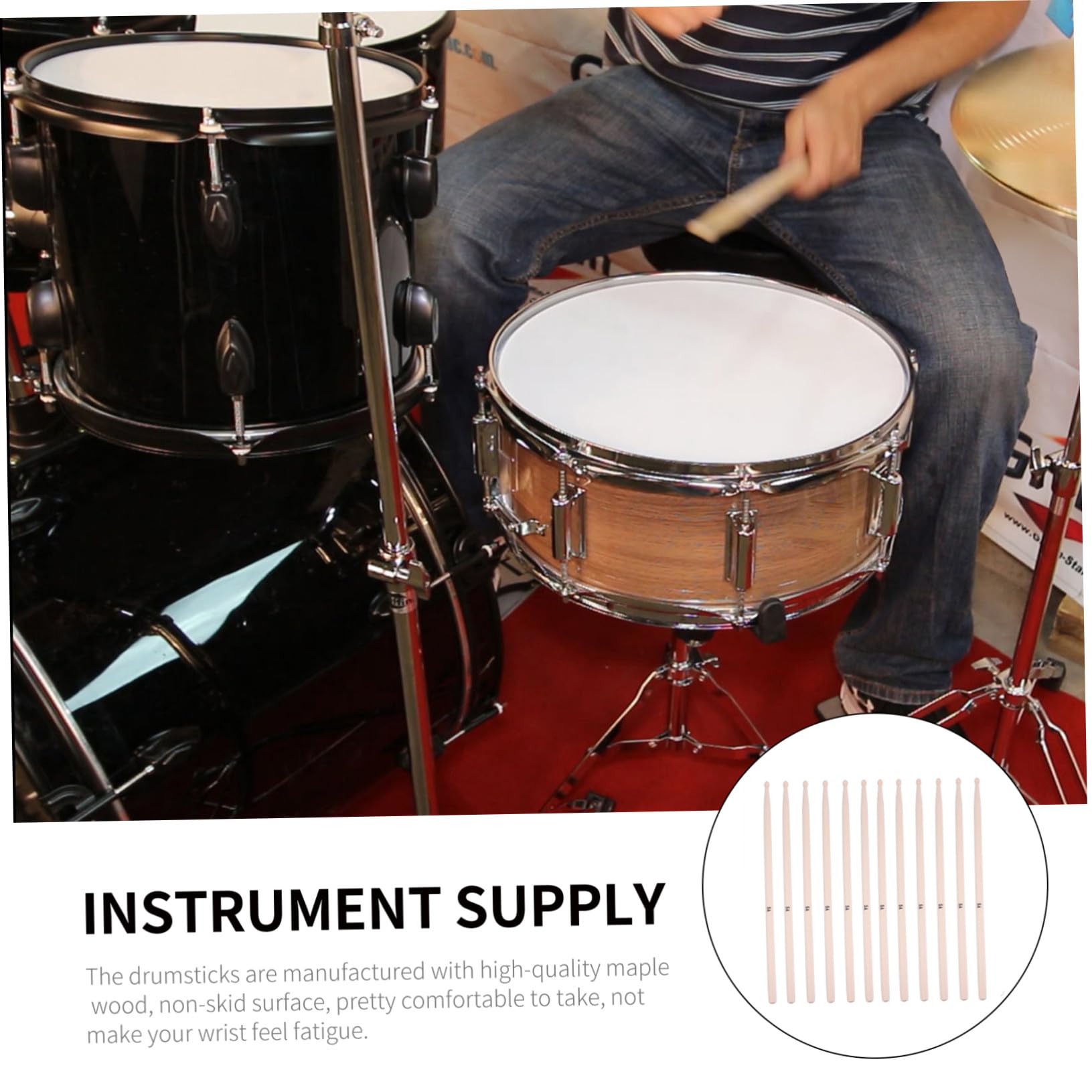 TOYANDONA 20stücke Holz Drumsticks Aus Ahorn Professionelle Schlagzeugstöcke Für Anfänger Und Fortgeschrittene Für Bühnenauftritte Und Musikliebhaber