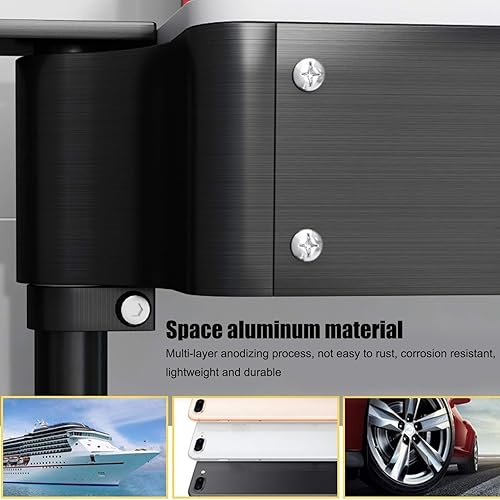 Miniatura 6 de Organizador de especias, 3 capas montado en la pared sin taladro, estante flotante giratorio de 220.5 lbs con soporte de carga de cocina, estante