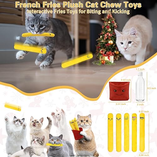 Miniatura 2 de Paquete de 6 juguetes de hierba gatera para gatos, divertidos juguetes para gatos rellenos de hierba gatera orgánica pura, juguetes seguros para