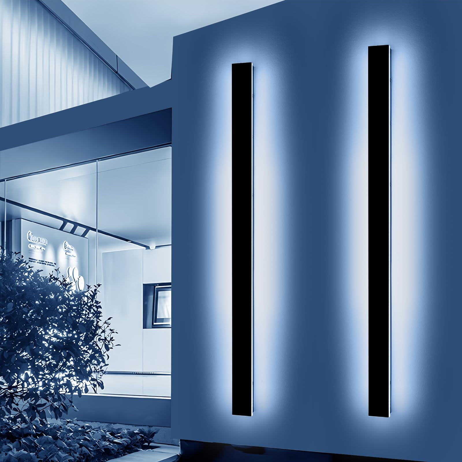 2 Pack 71inch Outdoor Wall Light, 60W, IP65 Waterproof, 6000K