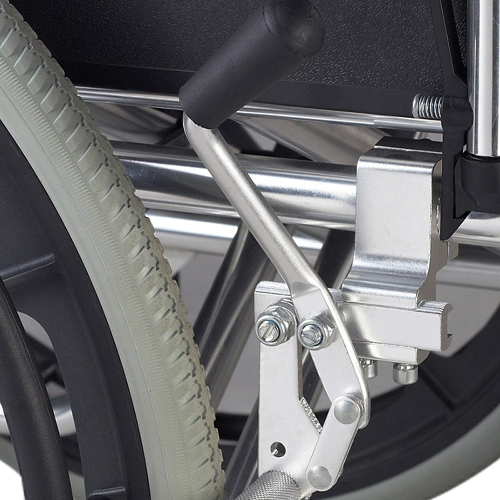 Silla de Ruedas Plegable,Autopropulsable Ultraligera Silla de Ruedas Manual Aluminio,Doble Sistema de frenado,Reposapiés abatibles,Reposabrazos Respaldo Asiento 46 cm