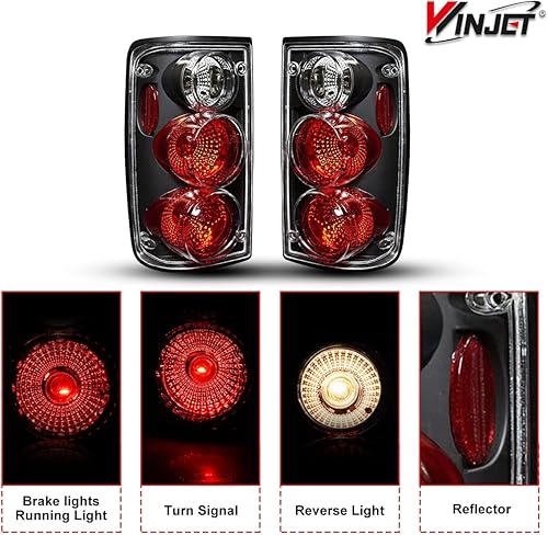 Miniatura 4 de Winjet Conjunto de luces traseras para camionetas Toyota Pickup 1989 1990 1991 1992 1993 1994 1995 para Toyota Pickup 1989-1995 Lámpara de freno