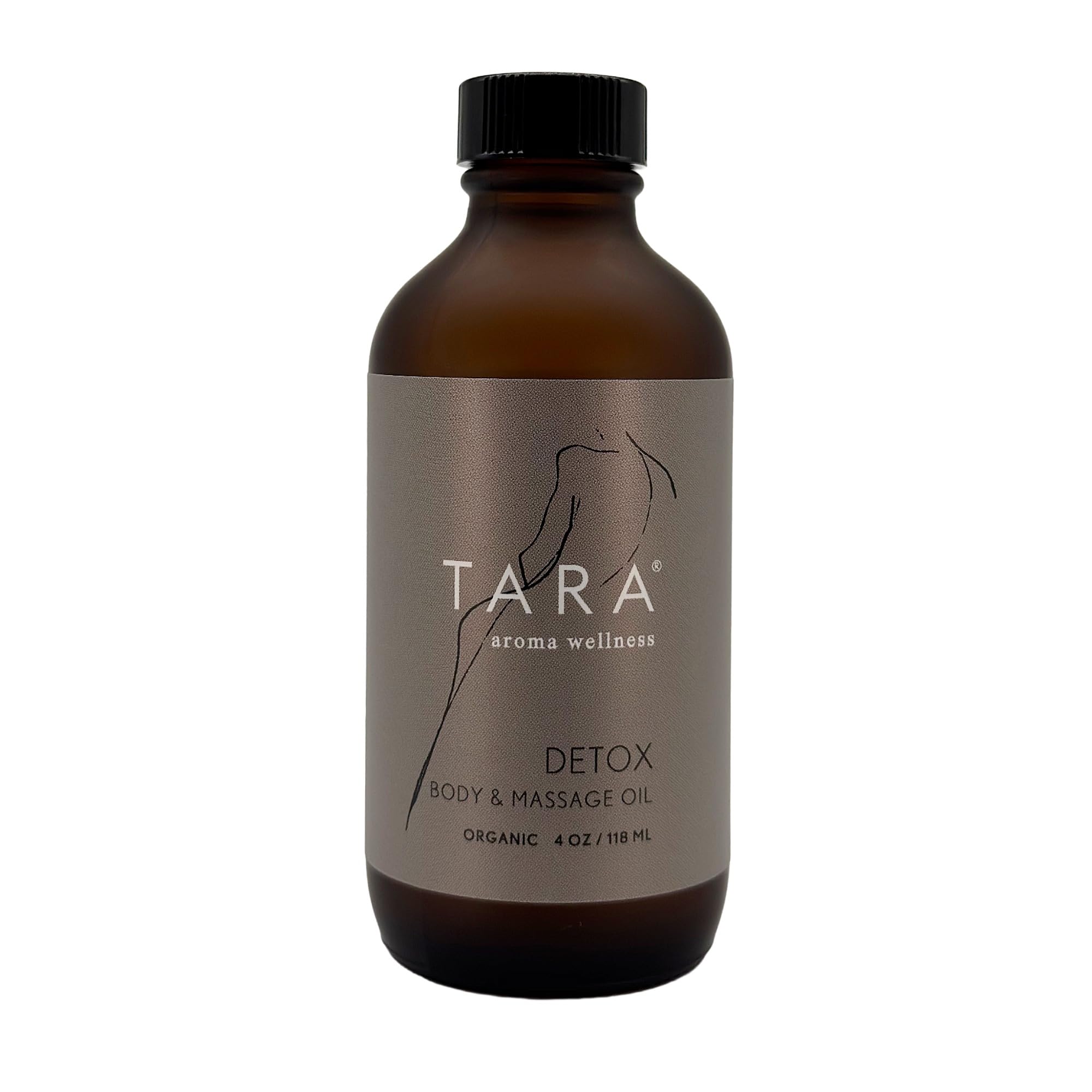 TARA Spa Therapy Detox Body &amp; Massage Oil – Premium Organic Oil for Purification &amp; Rejuvenation, 100% Pure Essential Oils, Juniper, Grapefruit &amp; Cypress, 4 oz