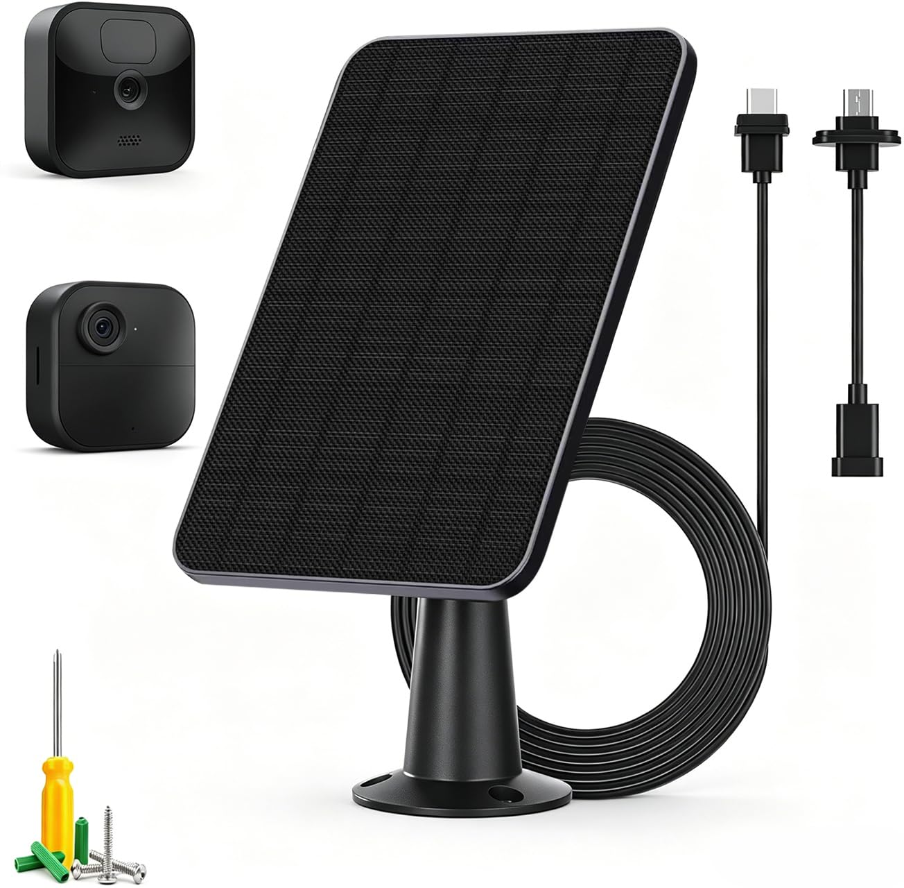 5W Solar Panel Compatible with Blink Outdoor 4(4th Gen)/Blink Outdoor(3rd Gen) XT3 & Blink XT2/XT Camera, Blink Solar Panel Charger with 13.1ft Cable Rubber Plug, IP65 Waterproof, Secure Mount, 1 Pack-picture-20