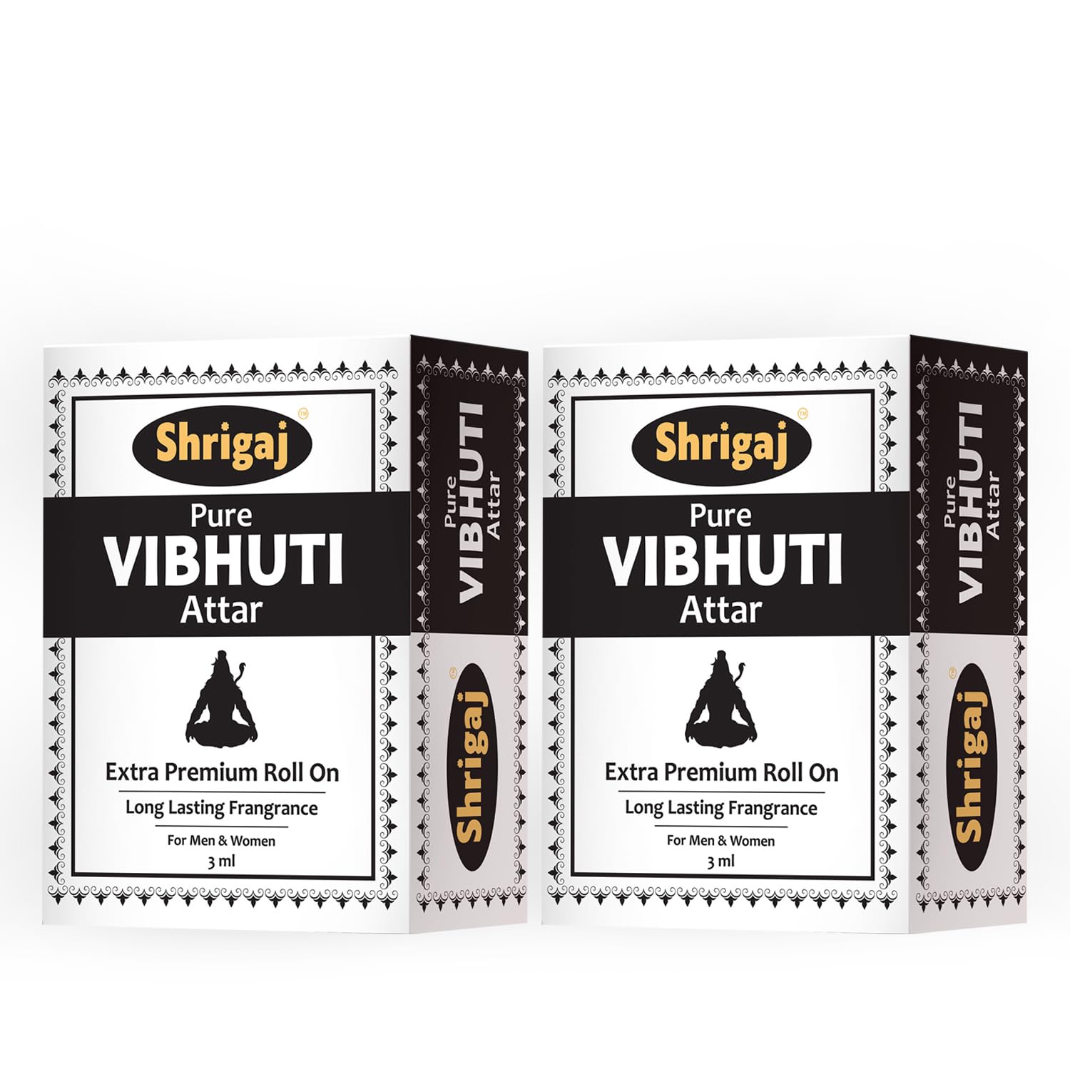 Pure Vibhuti Attar விபூதி அத்தர் Perfume Roll on - 3 ml (Pack 2) Long Lasting 100% Alcohol Free, men and women (Pack 2)-image-48