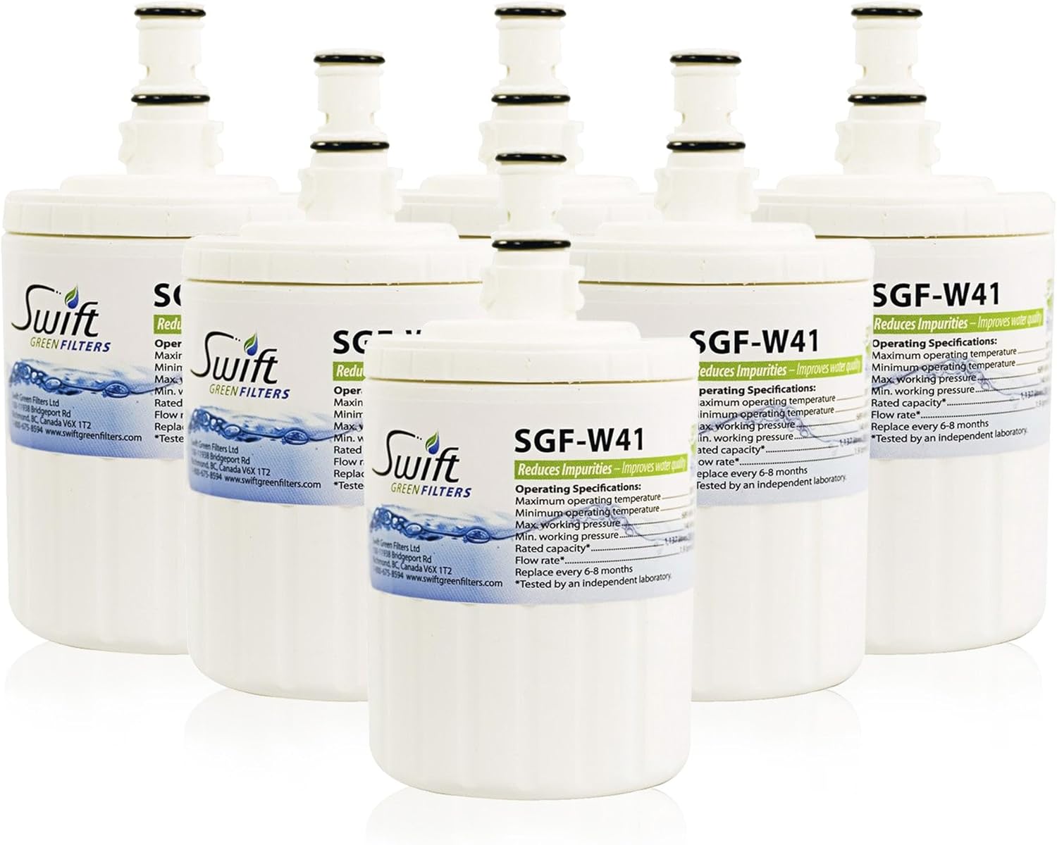 Swift Green Filters SGF-W41 Replacement Refrigerator Water filter for EDR8D1,FILTER 8,46-9002, 8171413, 8171414, 8171788, NLC200, 2204324,(6 pack)