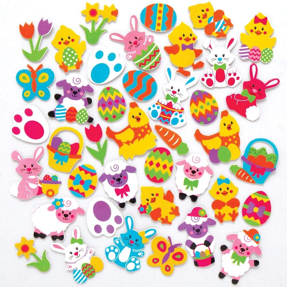 Baker Ross Easter Foam Stickers - Pack of 200, Easter Crafts, Craft For Kids (AX774)