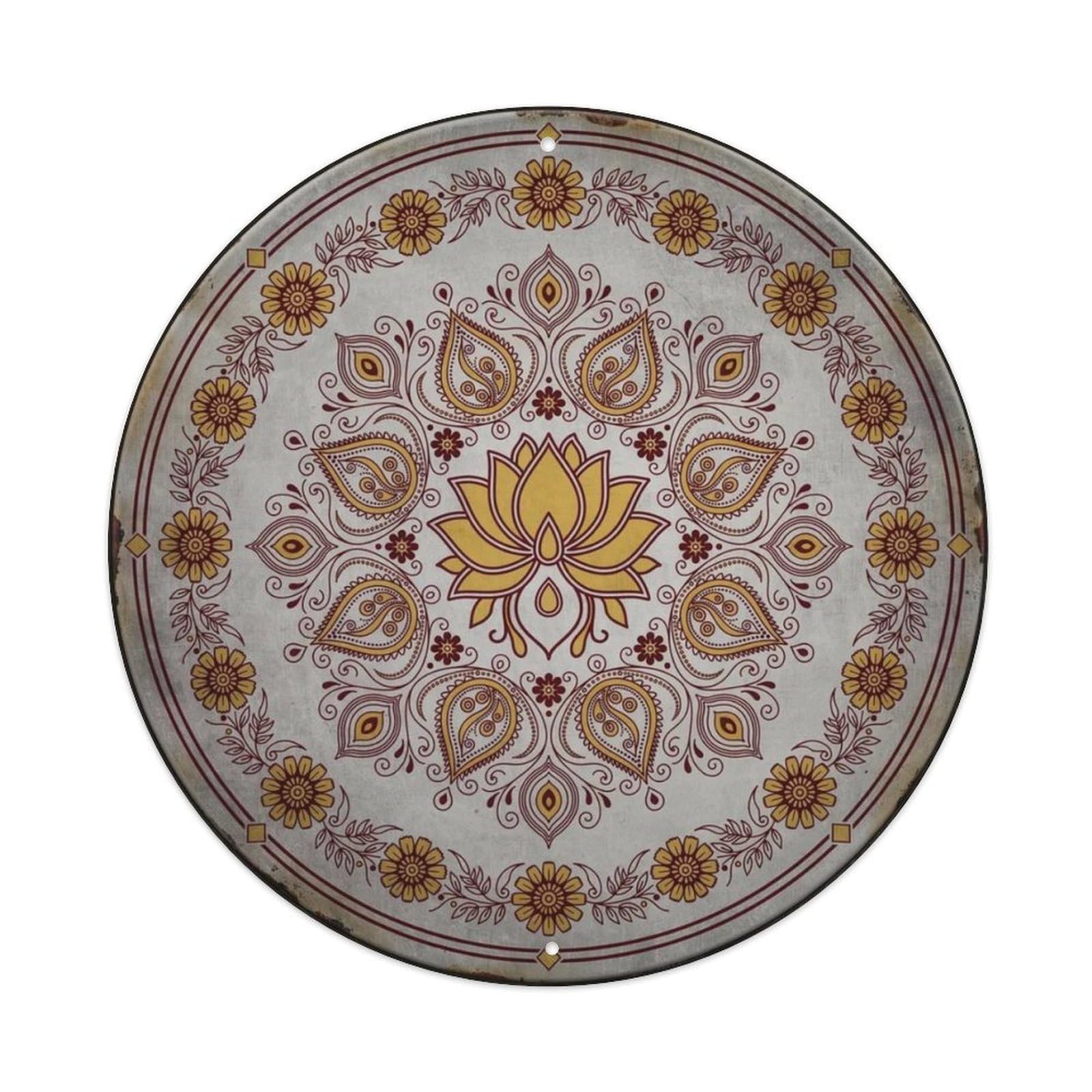 Round Classical Art Sign Metal Tin Sign Plaque