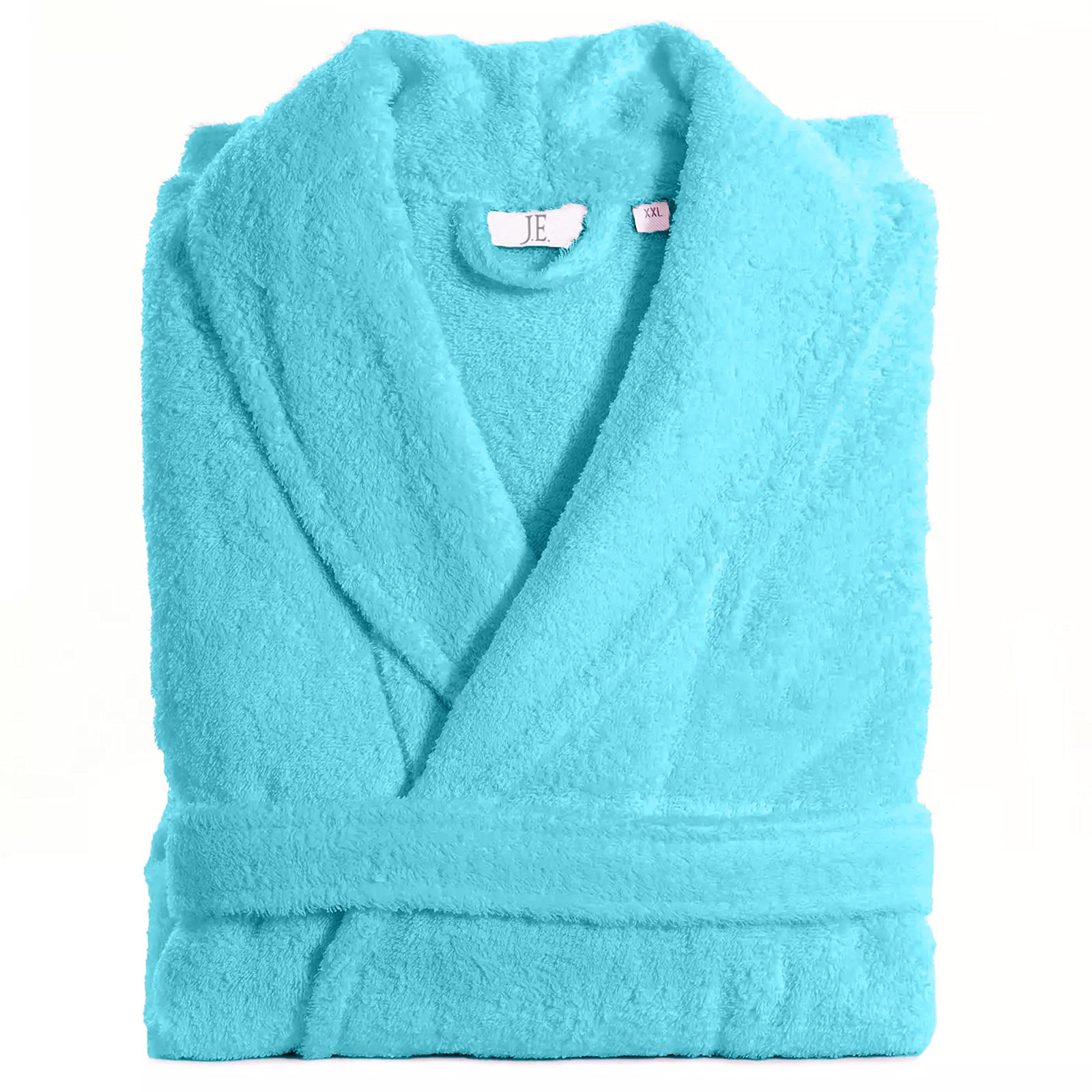 Mens Ladies Unisex Egyptian Cotton Terry Towelling Shawl Collar And Hooded Bathrobe — view 30