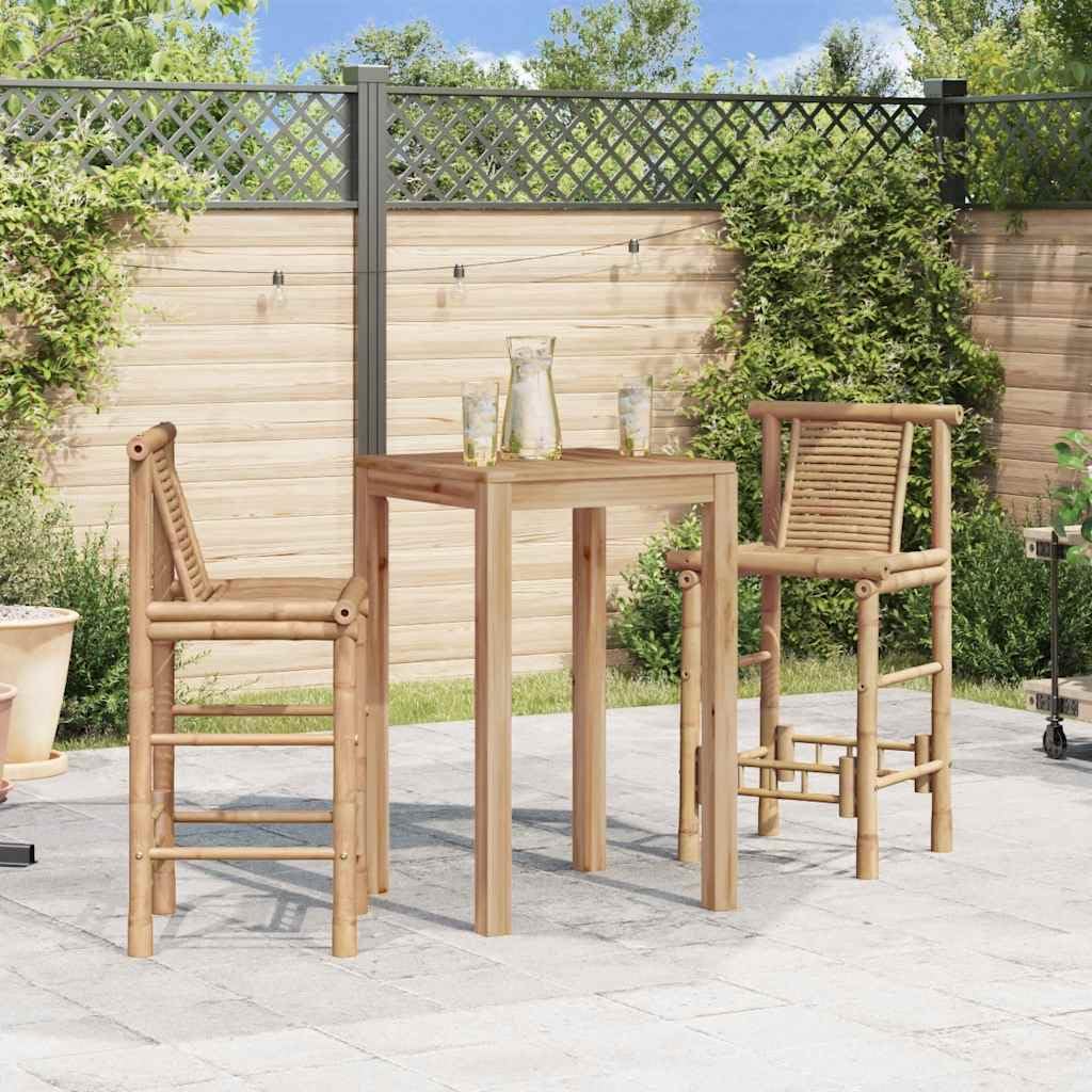 vidaXL Tabourets de Bar Lot de 2 Bambou