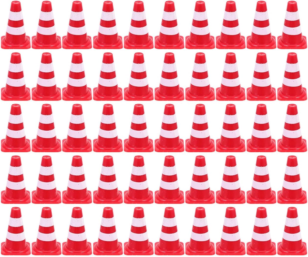 Toddmomy Mini Traffic Cones 50Pcs Safety Cone Toys for Kids Educational Road Sign Role Play Set Kindergarten Teaching Aid Portable Traffic Cognitive Toys