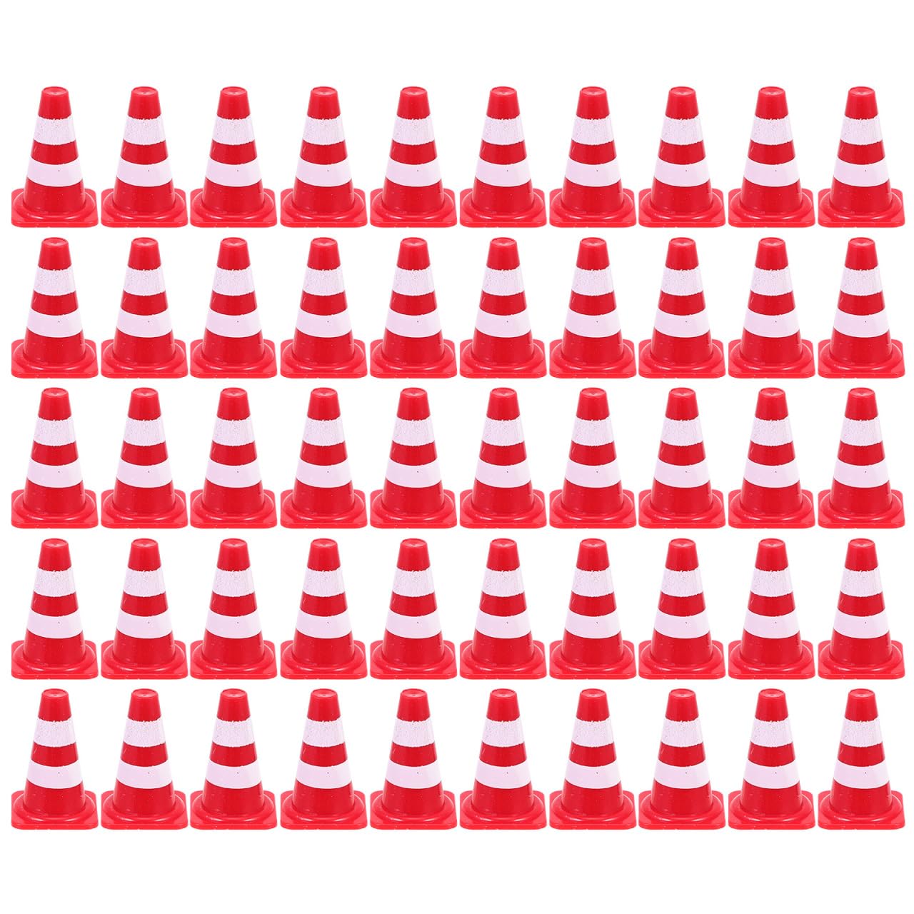 Mini conos de tráfico para niños: 50 piezas de mini conos de construcción, juguetes de mesa de arena, juguetes educativos para letreros de tráfico, decoración de pastel para niños y niñas