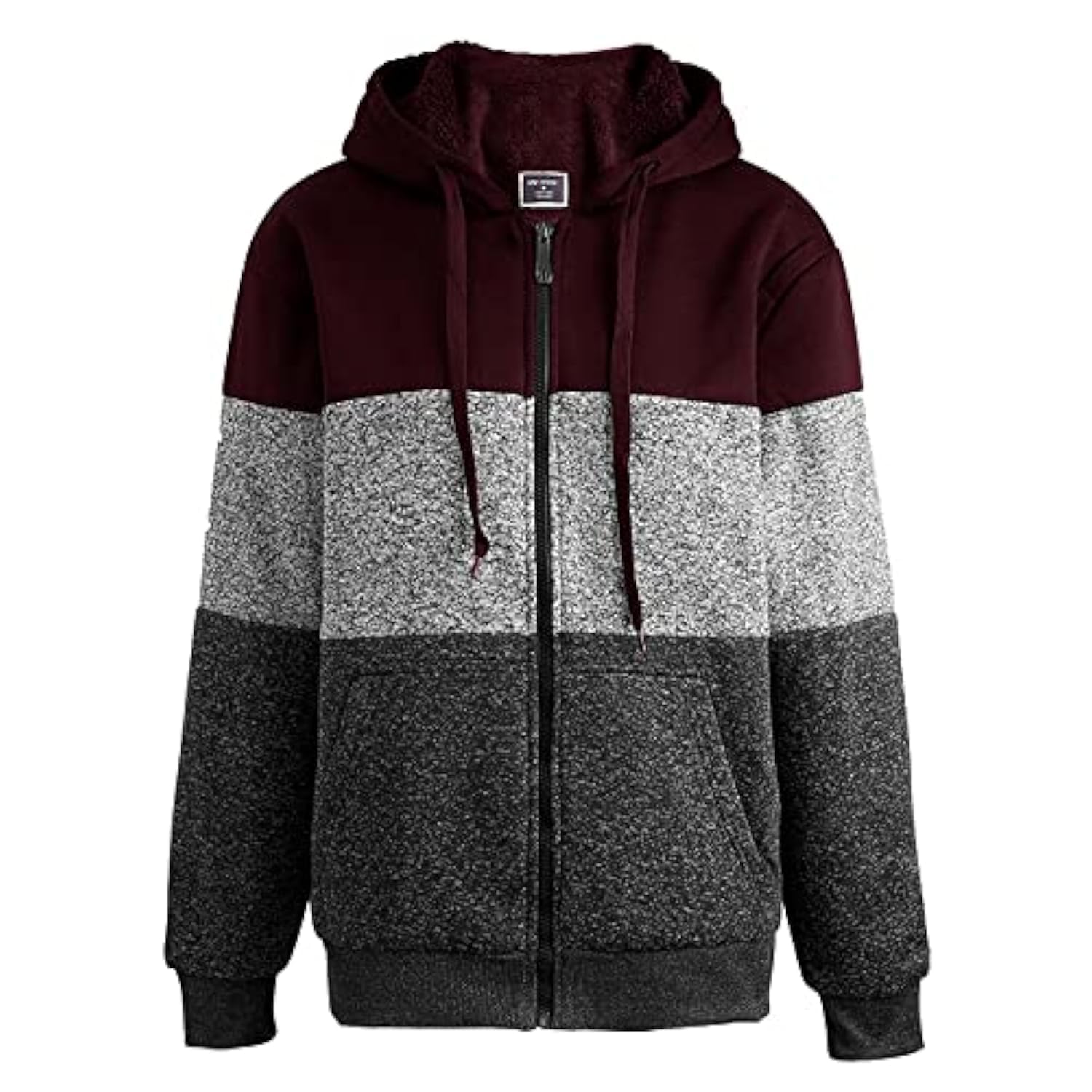 LeeHanTon Heavyweight Hoodies for Men Jackets Comfy Sherpa Lined Zip Up Hoodie Coats with Pockets Outerwear