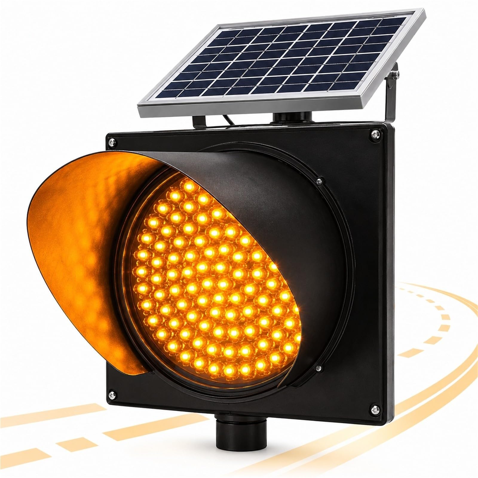 Luz de advertencia de tráfico solar, señales, señales, luces