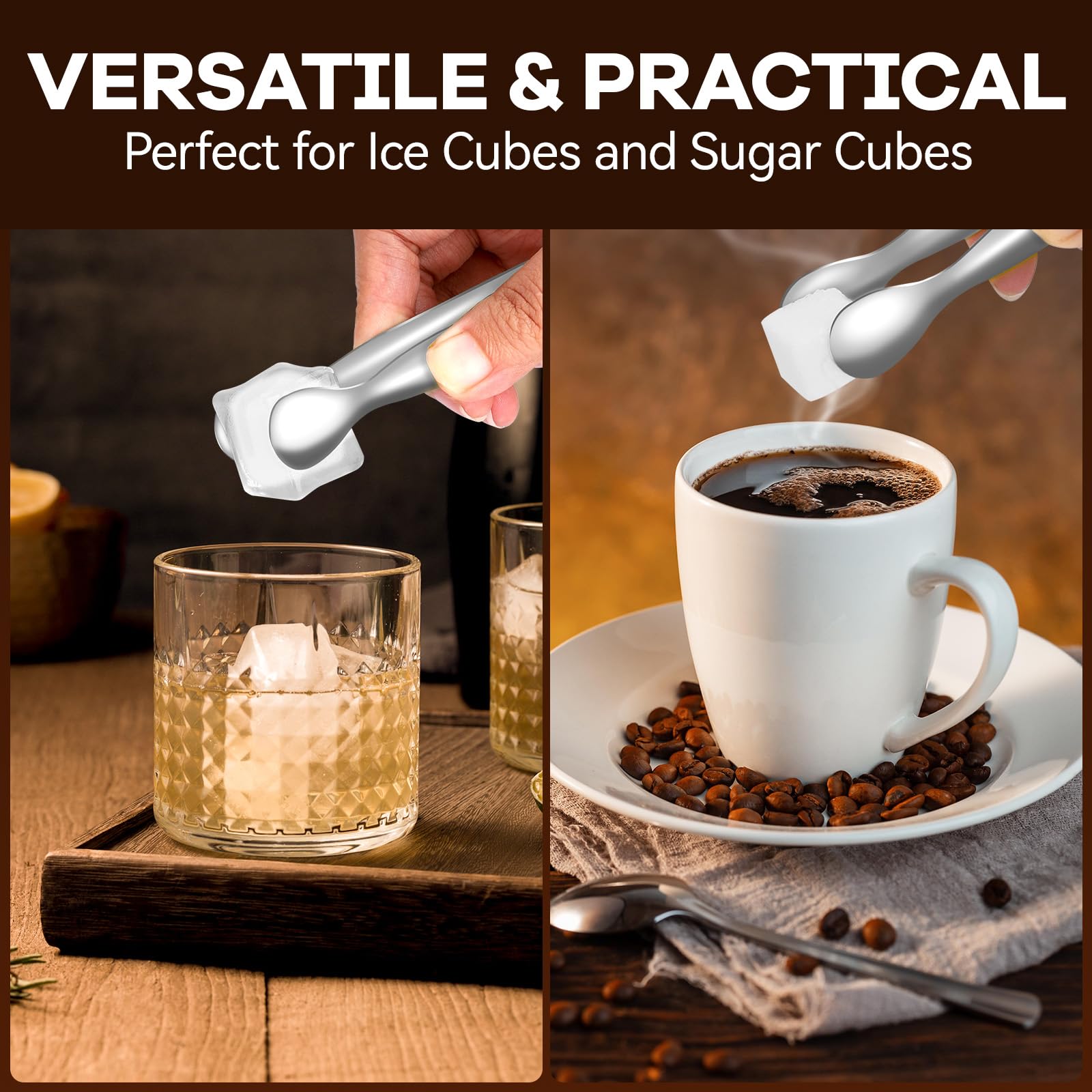 Mini Silver Tongs - Serving Sugar, Coffee & Appetizers -3