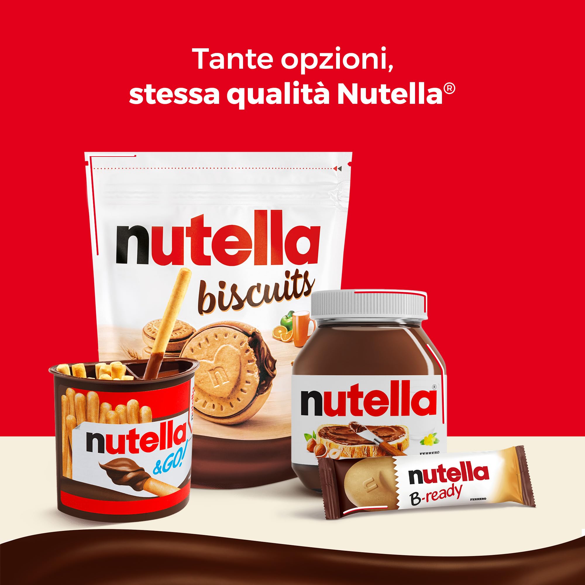 Nutella Biscuits - 84 Croccanti Biscotti con un Cremoso Ripieno di Nutella, con Farina di Frumento e Zucchero di Canna, Ideali come Colazione, Snack e Merenda, 28 Confezioni Monoporzione da 41,4 gr